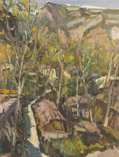 Panpan Wang Landscape Original Oil On Canvas "Village Series I"