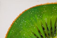 Wang Shuen Natura morta originale Olio su tela "Frutta - Kiwi"