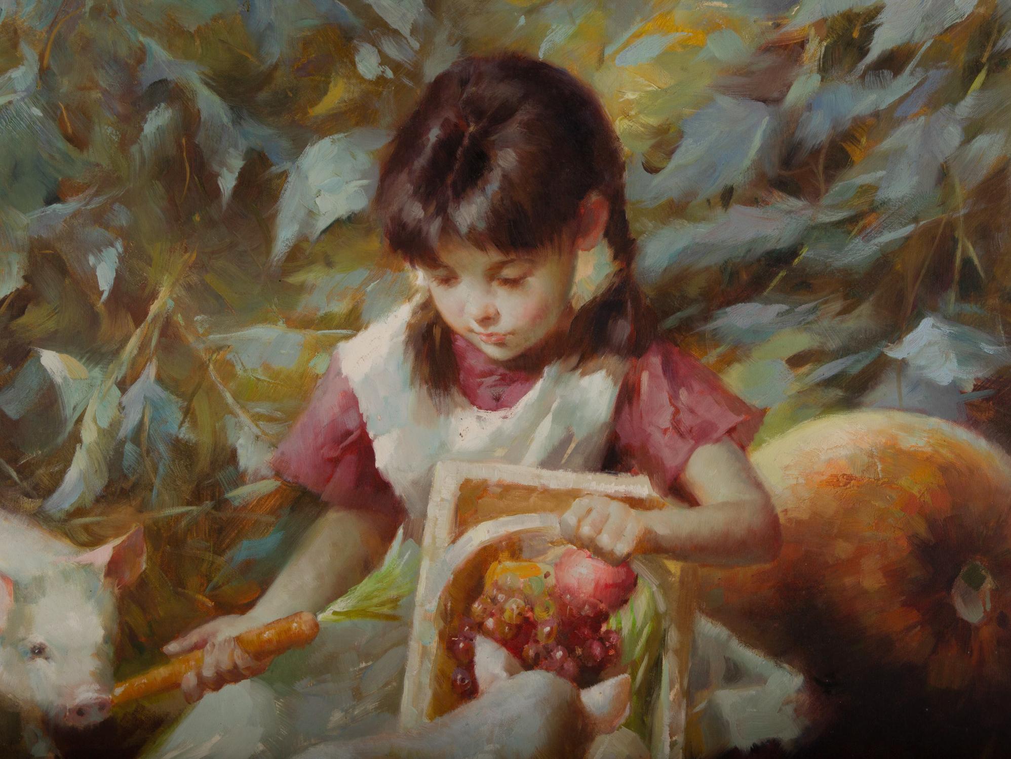 Wang Yan Impressionist Original Oil On Canvas 