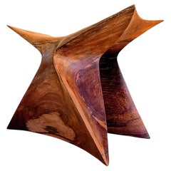 Wanko Study II in Carved Ulmo Wood with Beewax Finish by Daniel Soffia