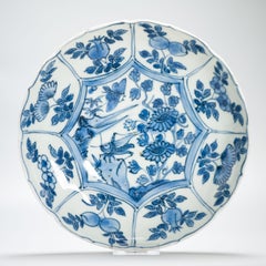 Wanli Antique Ming Ming Porcelain Chinese Kraak Plate Grasshopper China