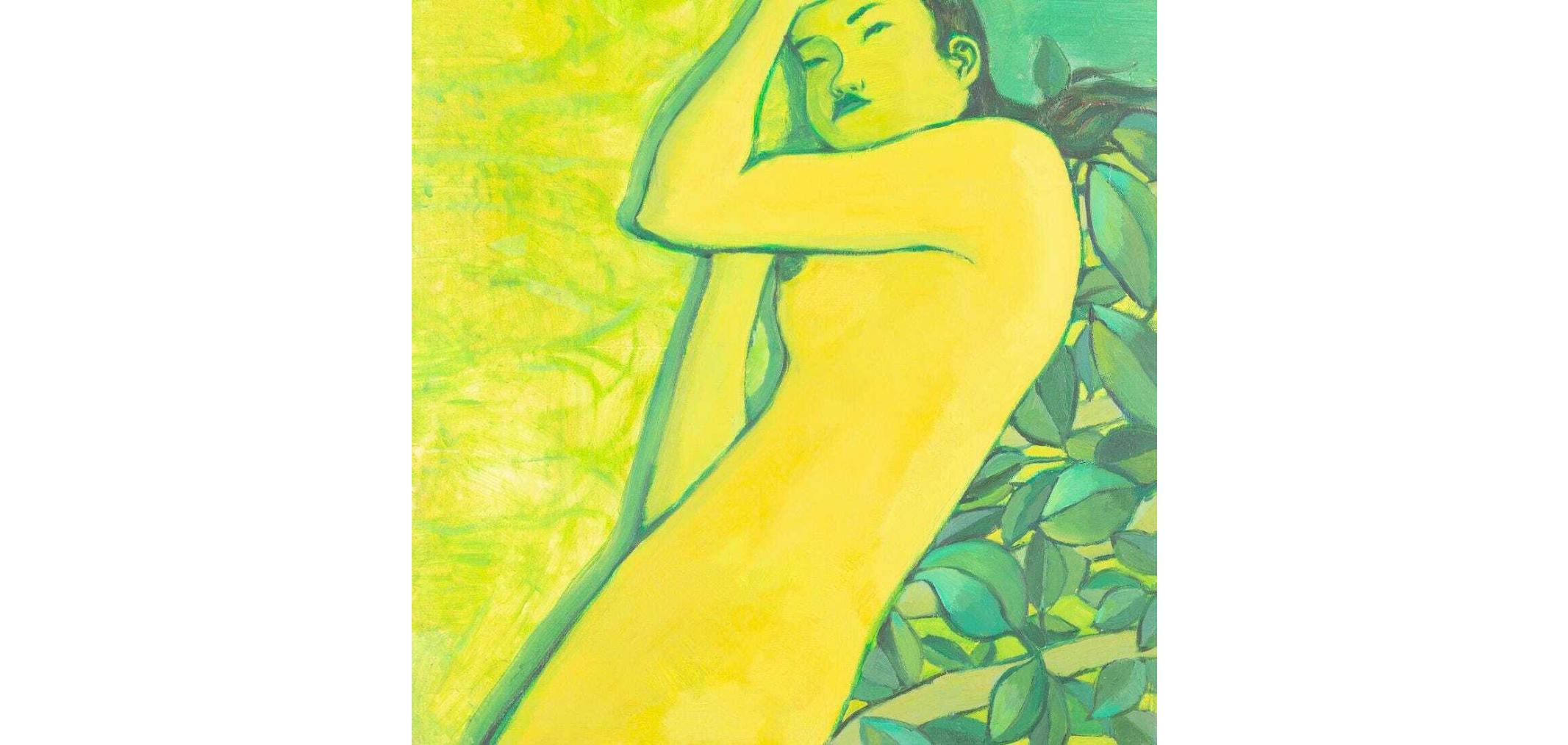 Naked Girl, Ölgemälde auf Leinwand, 2000 (Zeitgenössisch), Painting, von WanShan Guo