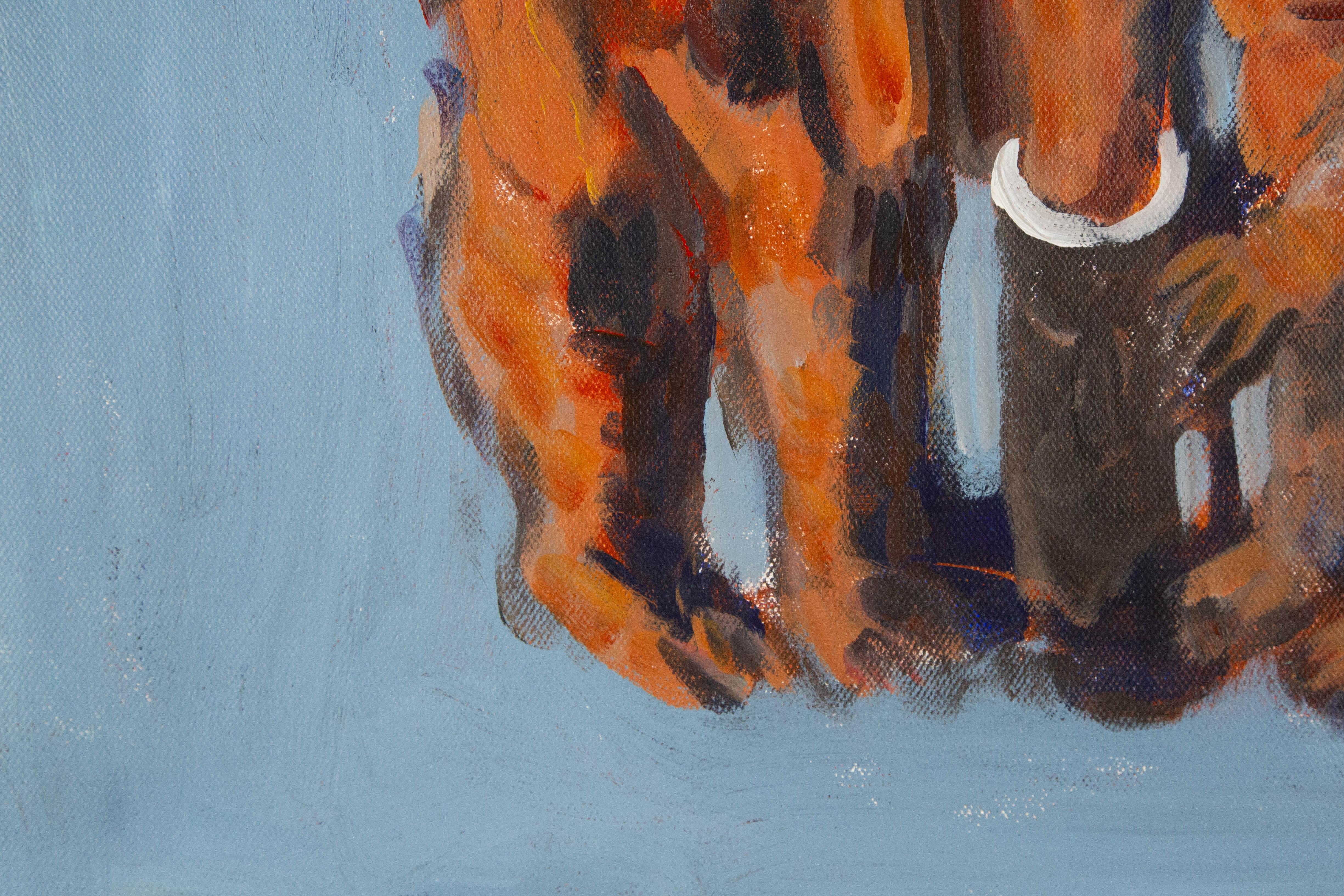 Wanshui Zhu Animal Original Mixed Media 