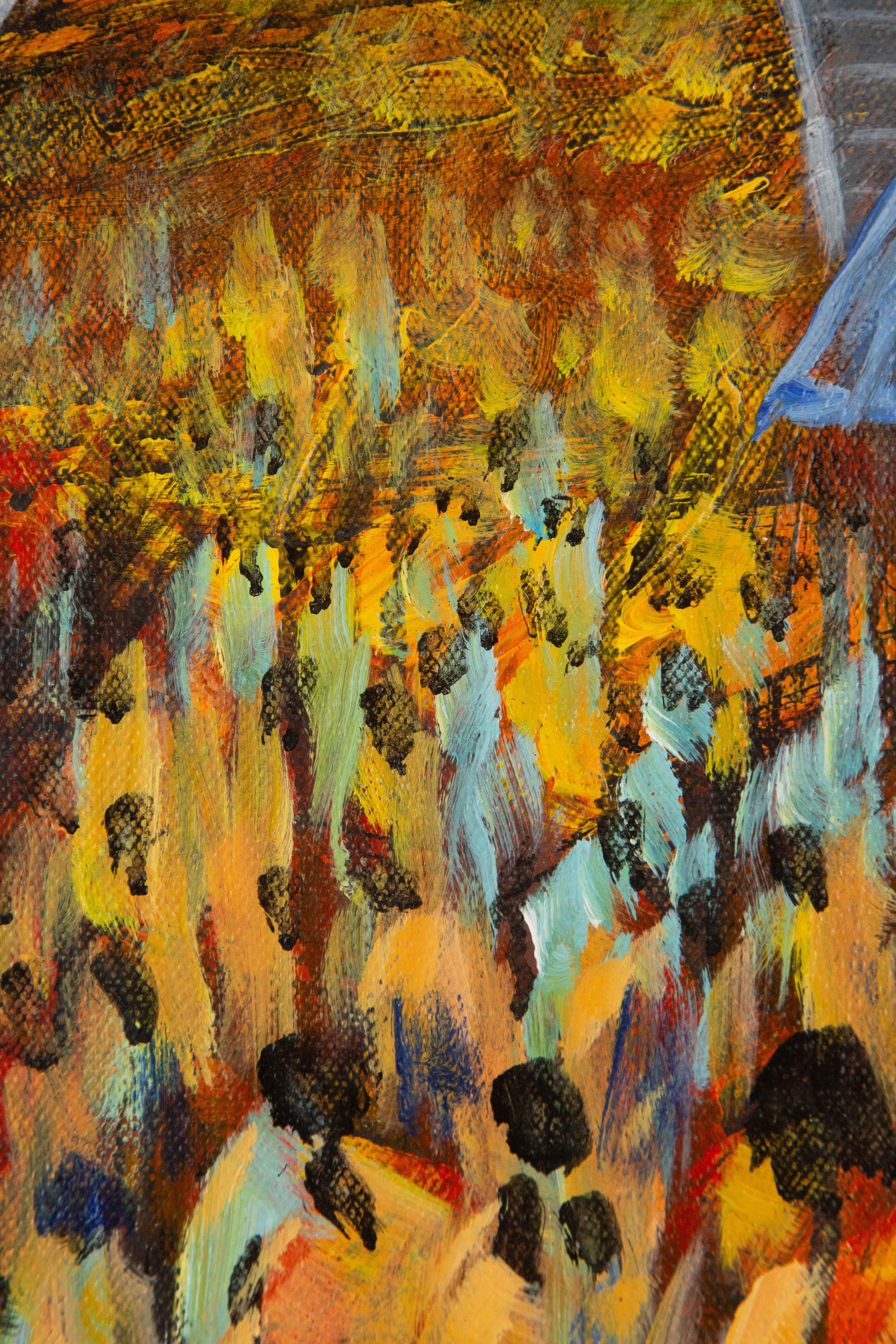 Wanshui Zhu Portrait Original Acrylic On Canvas 