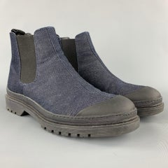 WANT LES ESSENTIELS Size 11 Indigo Denim Pull On Ankle Boots