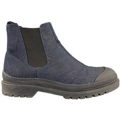 WANT LES ESSENTIELS Size 11 Indigo Denim Pull On Ankle Boots