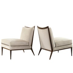 Wanut Frame Slipper Chairs by Paul McCobb for Directional