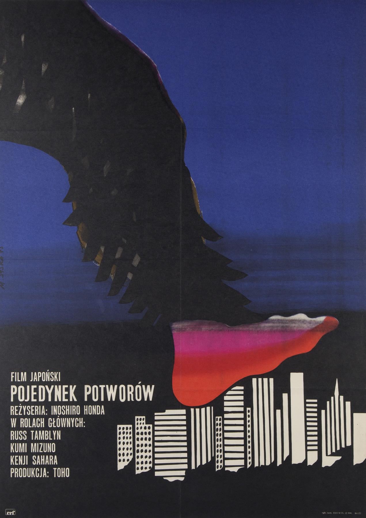 20th Century 'War of the Gargantuas' Original Polish Film Poster, Jerzy Flisak, 1970