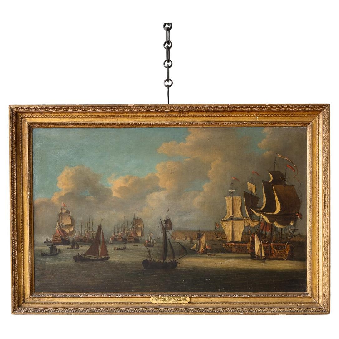 "Guerra di successione spagnola, 1702-13", dipinto di scena marina di Peter Monamy in vendita