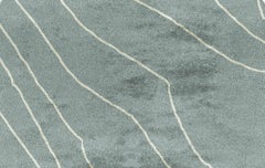 Warao Circular Hand-Tufted Tencel Rug II in Seafoam Green