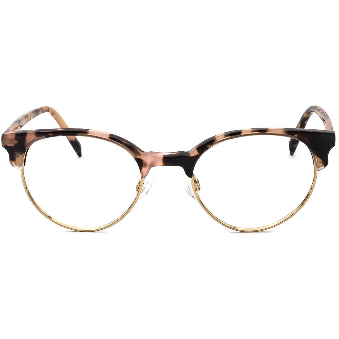 Warby Parker Eyeglasses Carey 1286 Pink Tortoise/Gold Round Frame 49[]20 140 In Excellent Condition For Sale In New York, NY