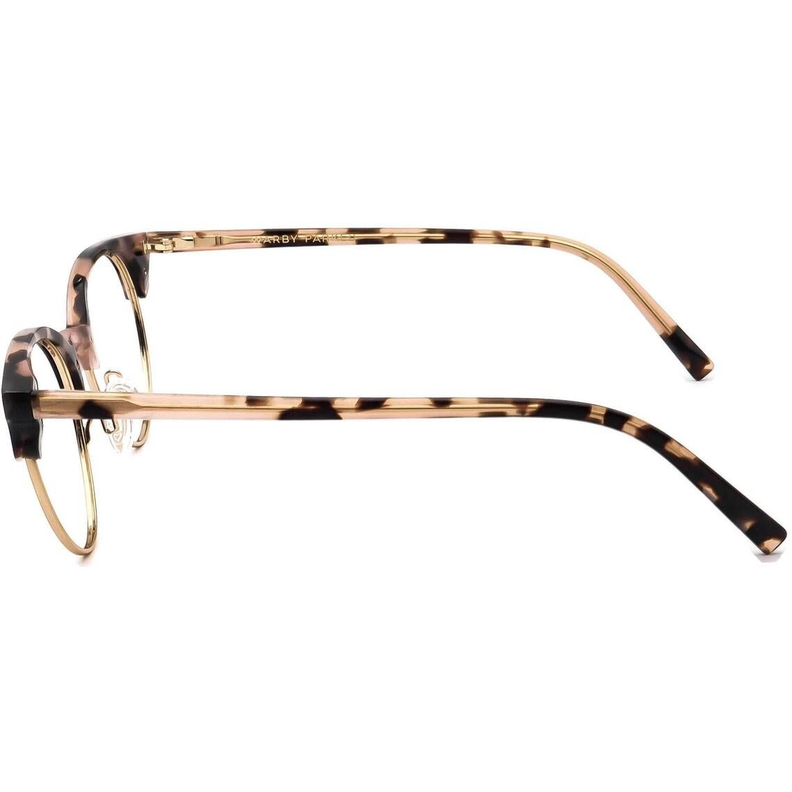Warby Parker Eyeglasses Carey 1286 Pink Tortoise/Gold Round Frame 49[]20 140 For Sale 2