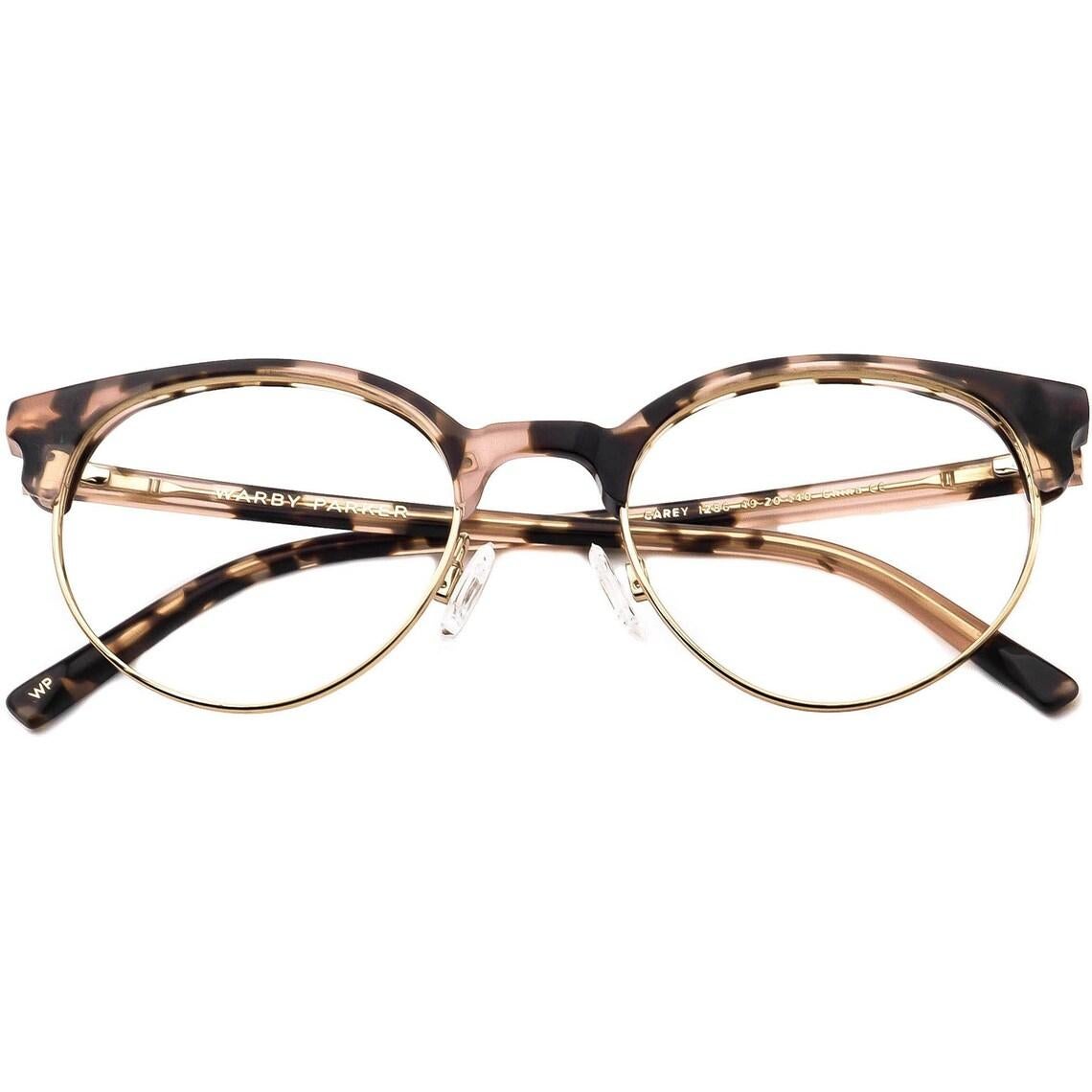 Warby Parker Eyeglasses Carey 1286 Pink Tortoise/Gold Round Frame 49[]20 140 For Sale 3