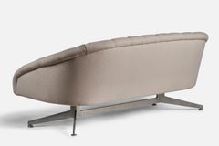 Ward Bennet, Sofa, Aluminium, Stoff, USA, 1950er Jahre