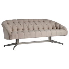 Ward Bennet, Sofa, Aluminium, Stoff, USA, 1950er Jahre