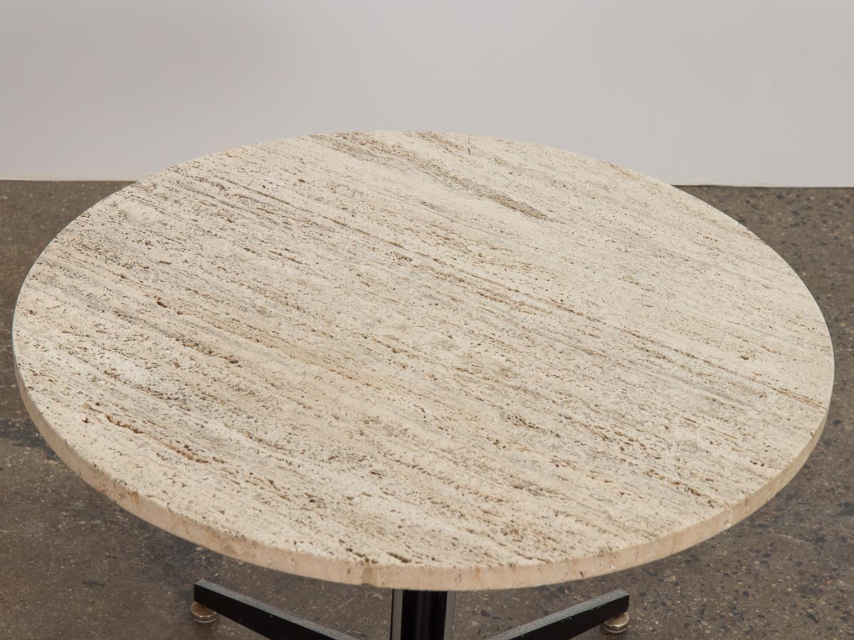 Ward Bennet Travertine Side Table In Good Condition In Brooklyn, NY