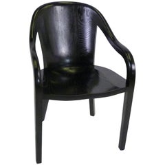 Ward Bennett 1550 University Black Ash Armchair for Brickel Associates