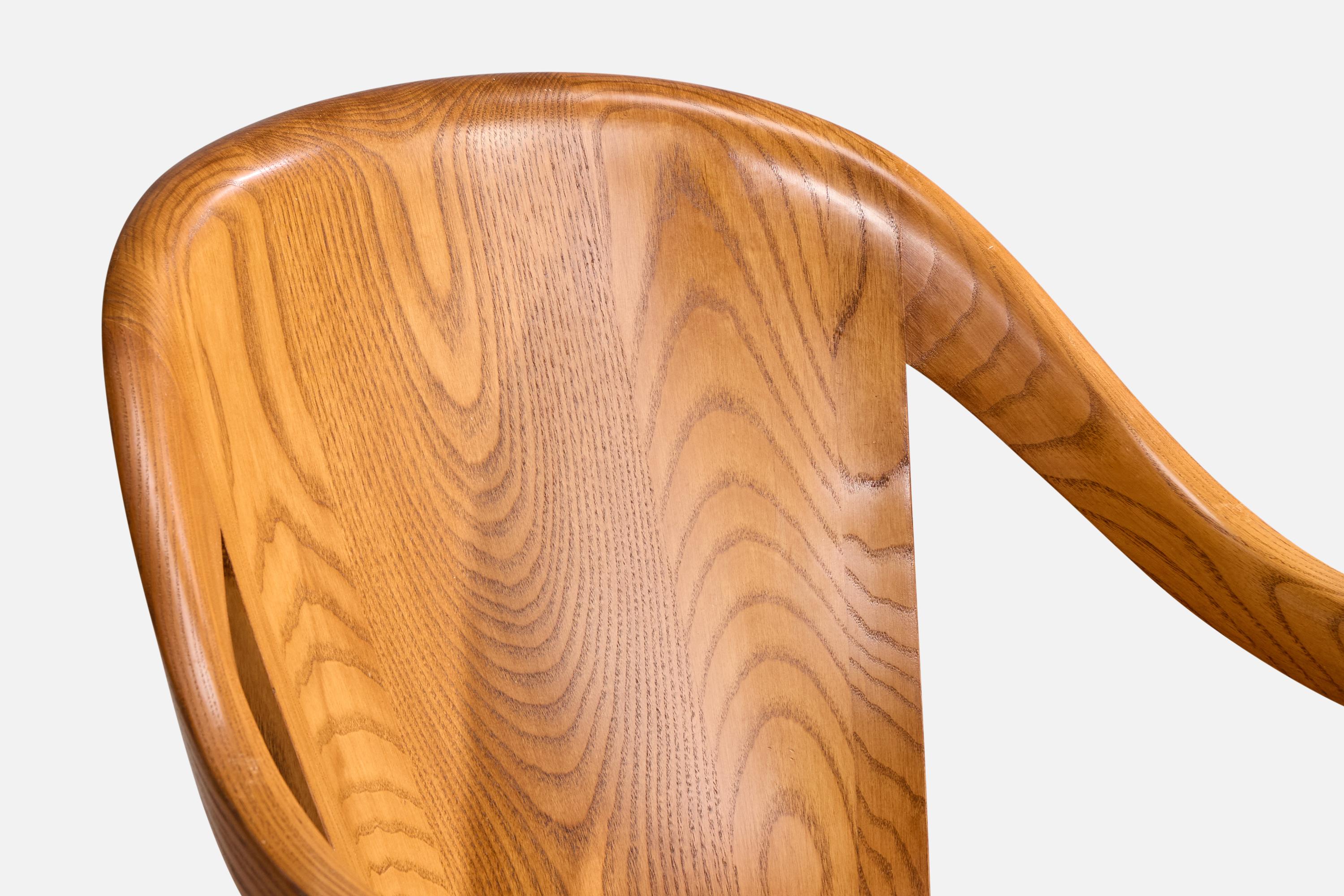 Ward Bennett, Armchairs, Oak, USA, 1971 For Sale 4