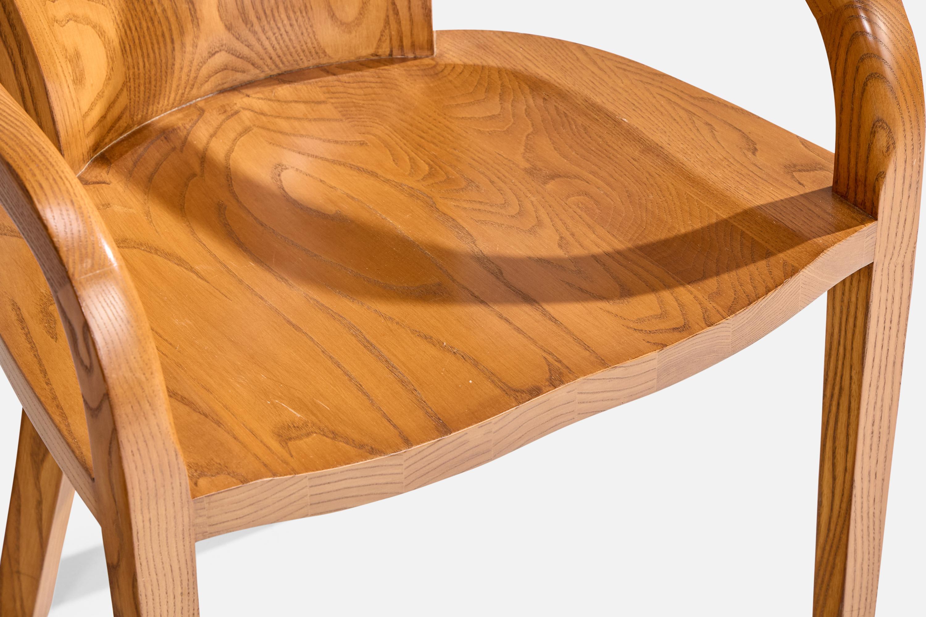 Ward Bennett, Armchairs, Oak, USA, 1971 For Sale 6