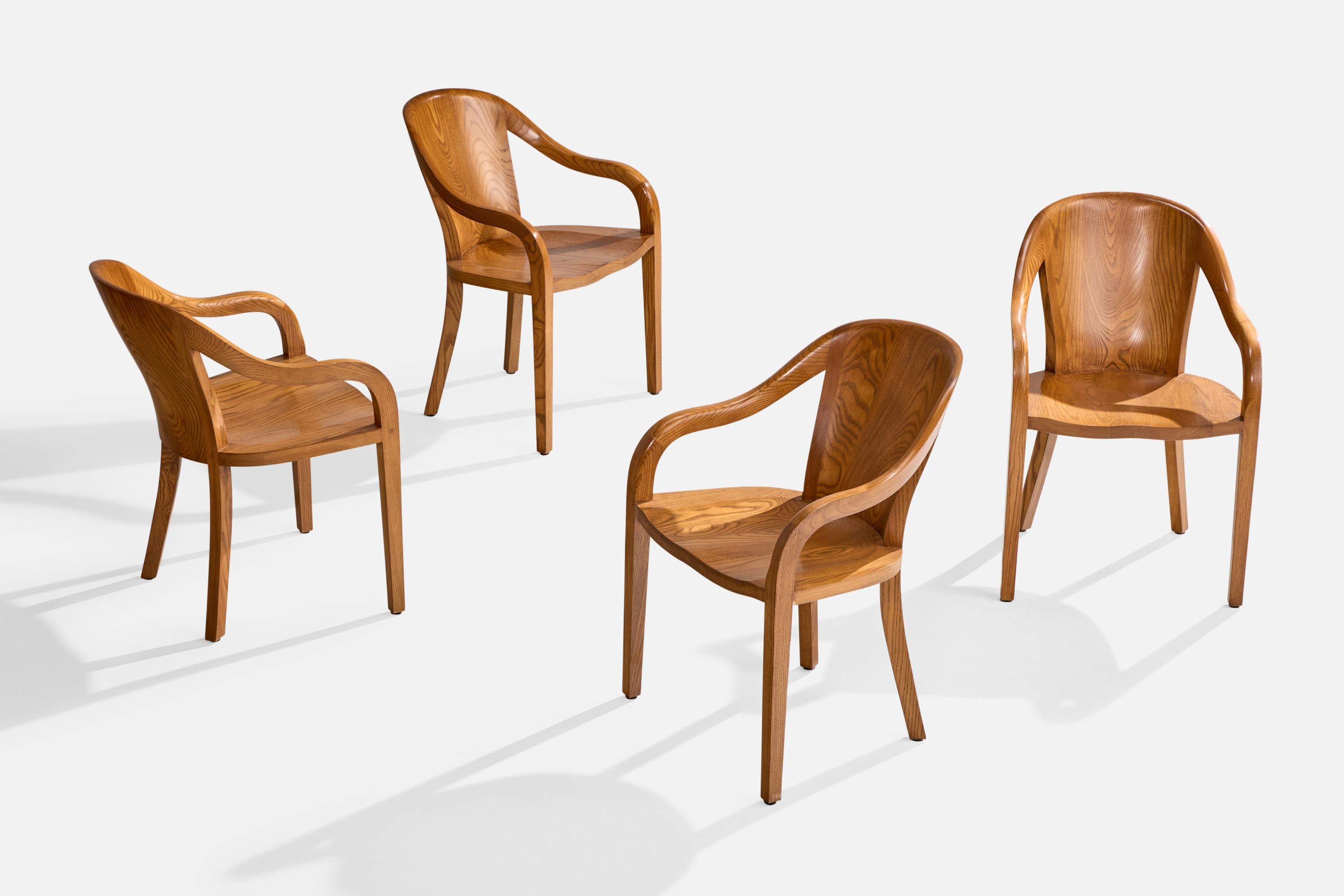 A set of four oak 