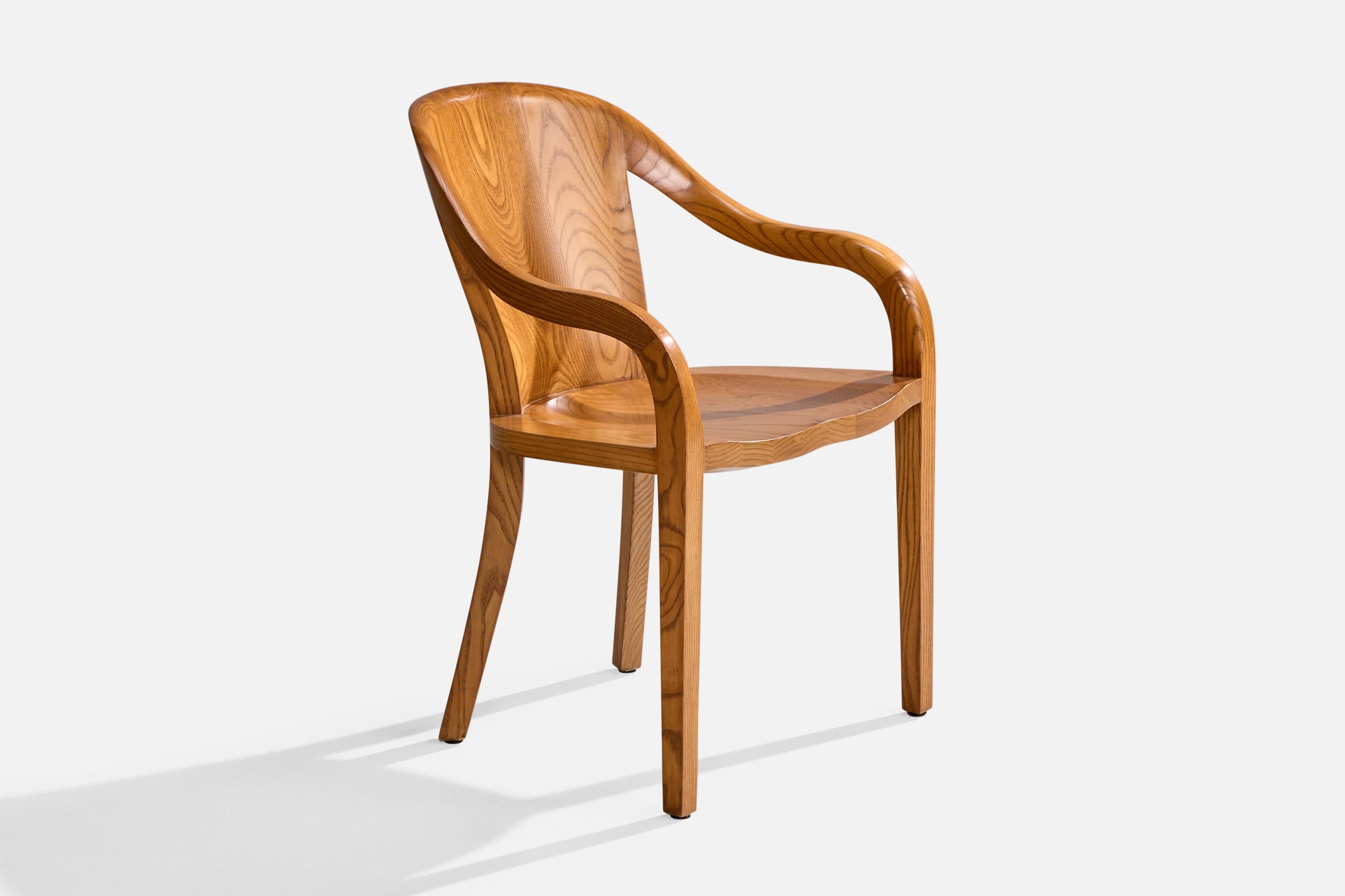 Late 20th Century Ward Bennett, Armchairs, Oak, USA, 1971 For Sale
