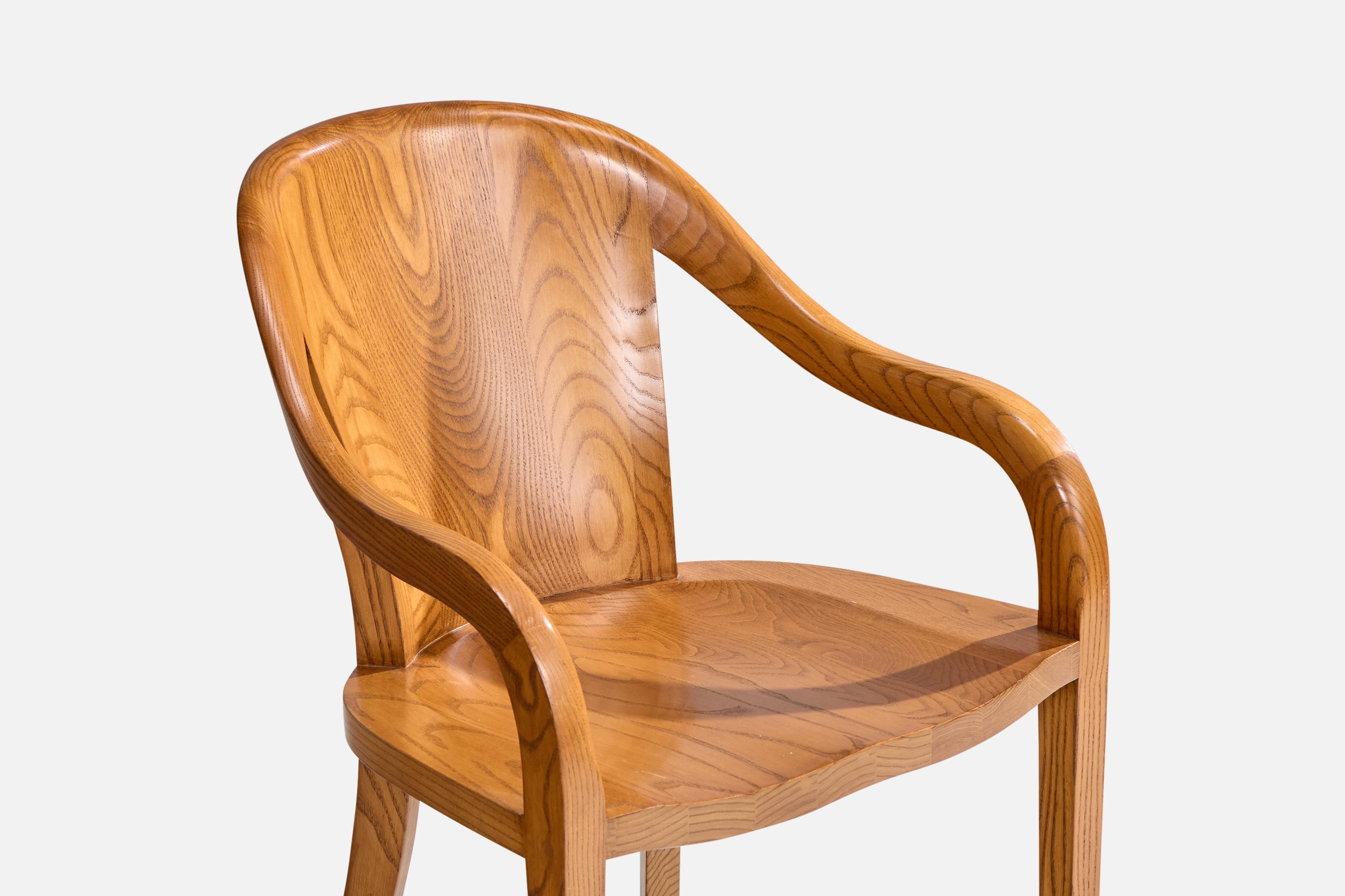 Ward Bennett, Armchairs, Oak, USA, 1971 For Sale 3