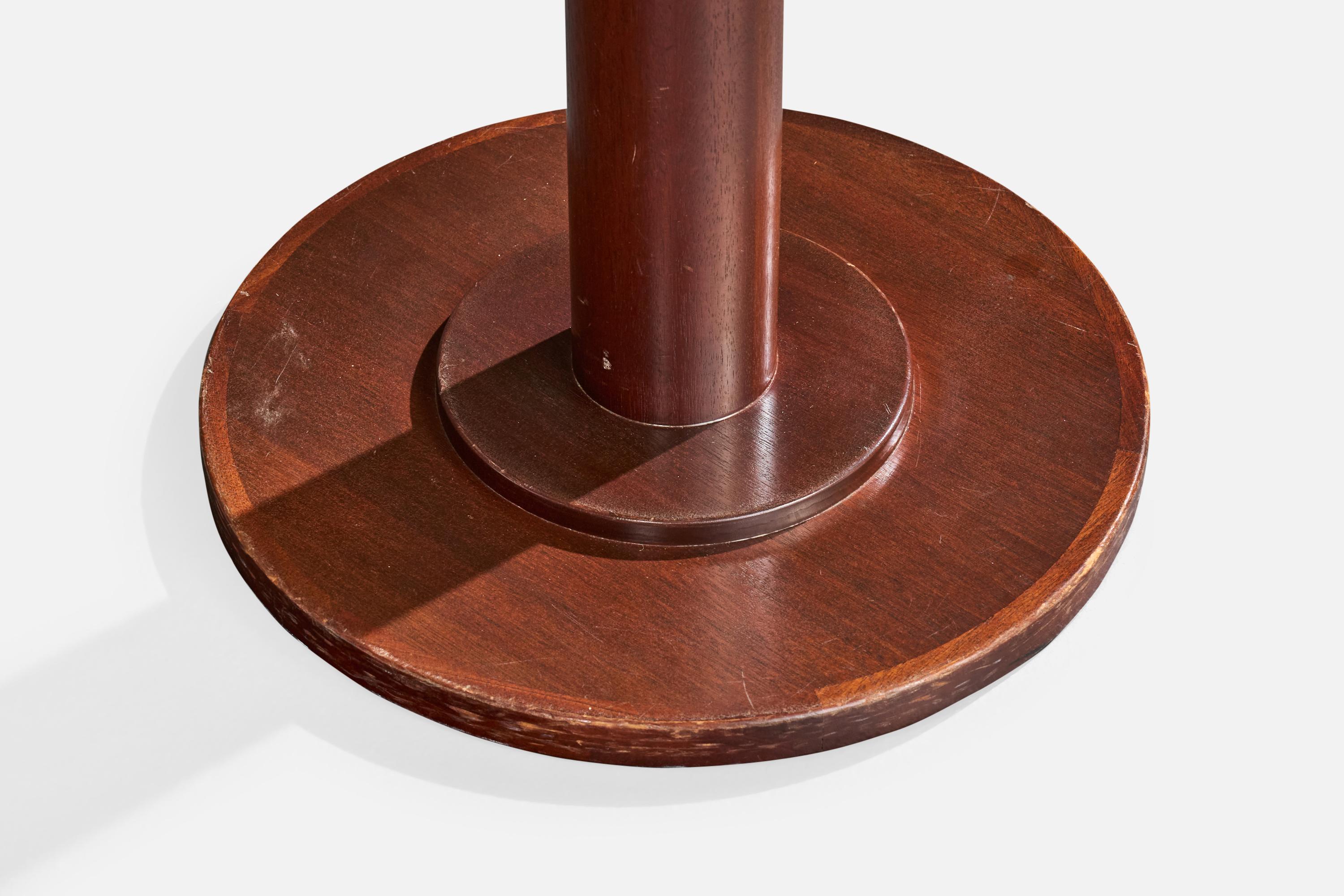 Ward Bennett Attribution, Side Tables, Mahogany, Marble, USA, 1970s For Sale 6