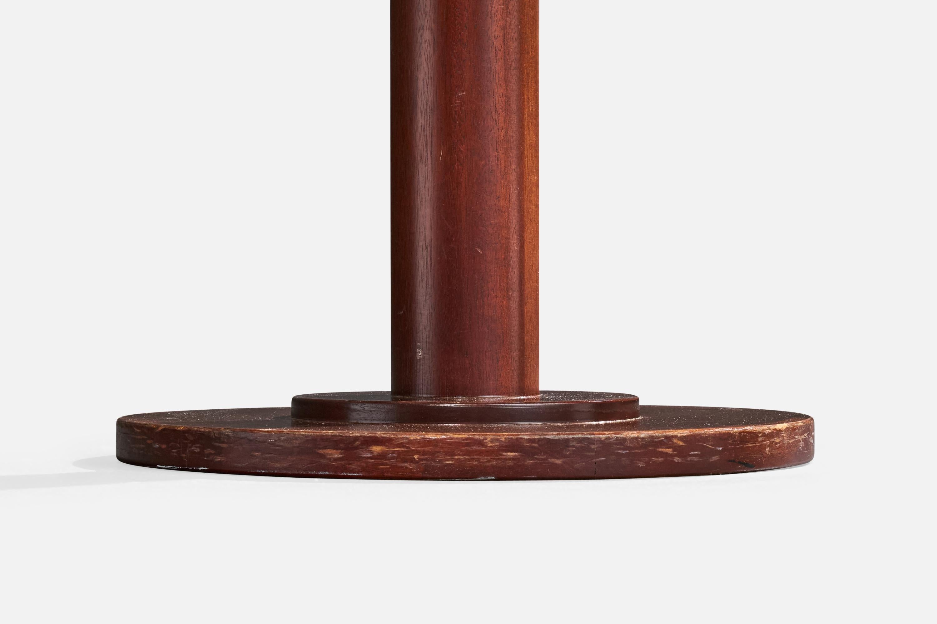 Ward Bennett Attribution, Side Tables, Mahogany, Marble, USA, 1970s For Sale 3
