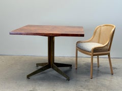 Ward Bennett Brass and Mahogany Dining / Game Table