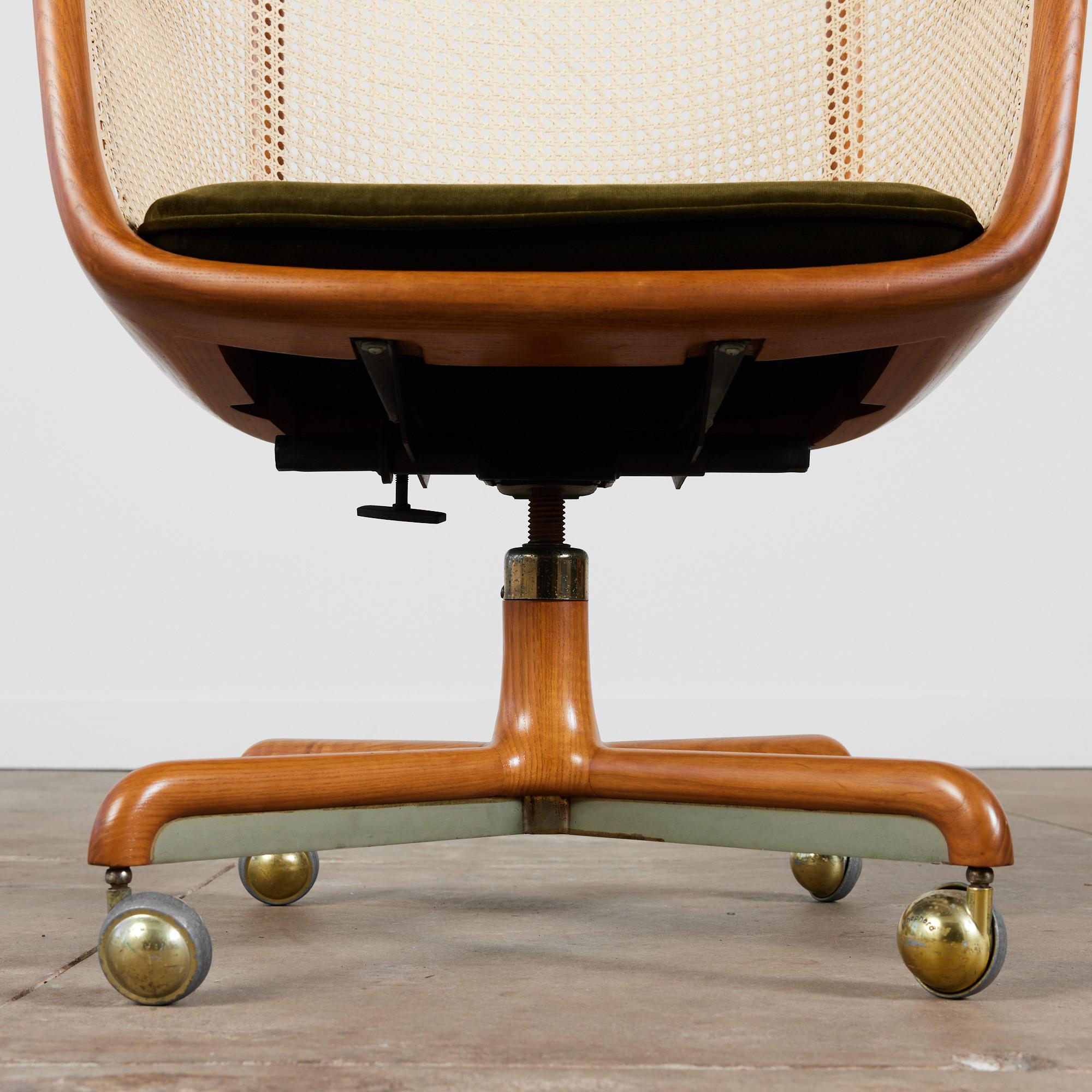 Velvet Ward Bennett Cane Desk Chair for Brickel Associates