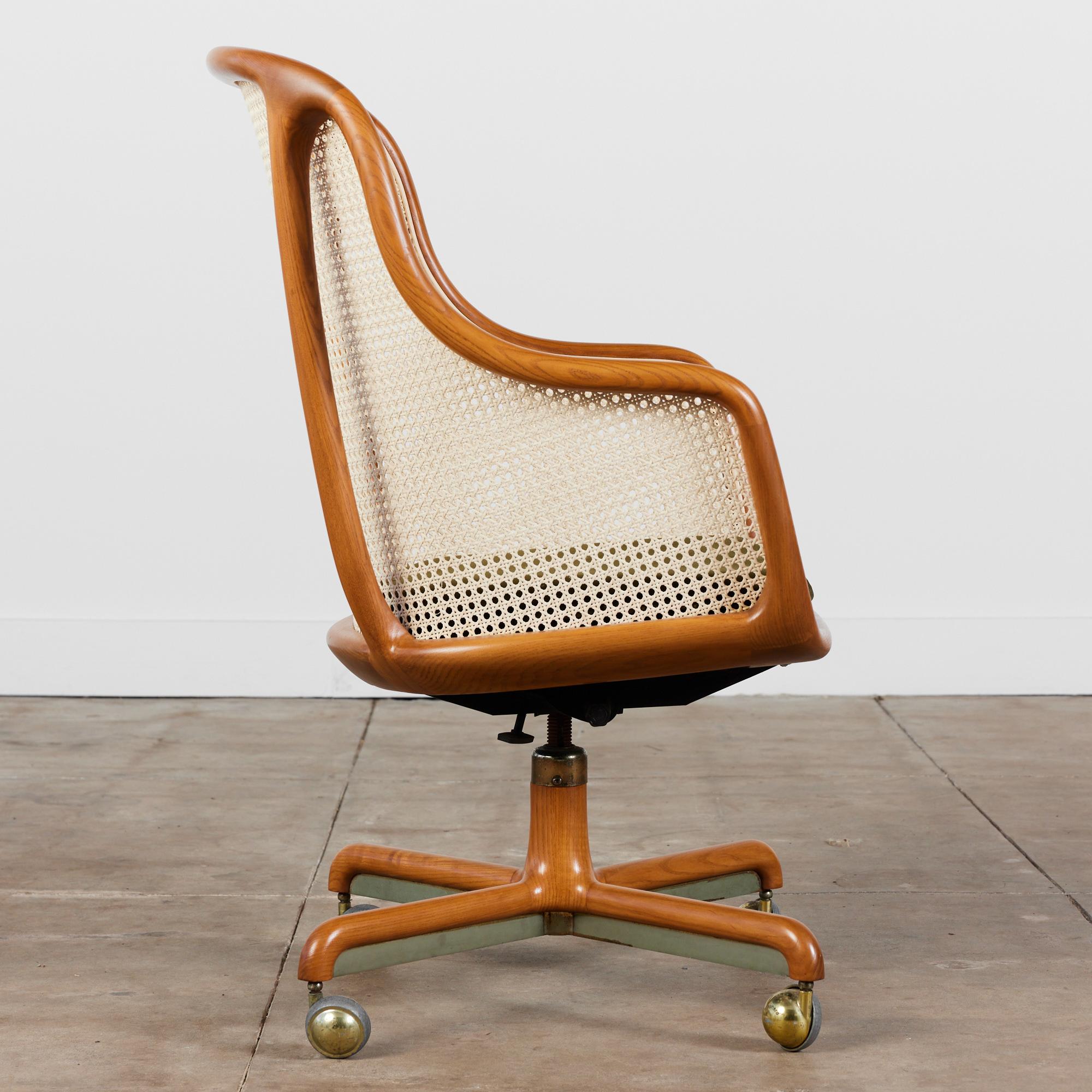 American Ward Bennett Cane Desk Chair for Brickel Associates