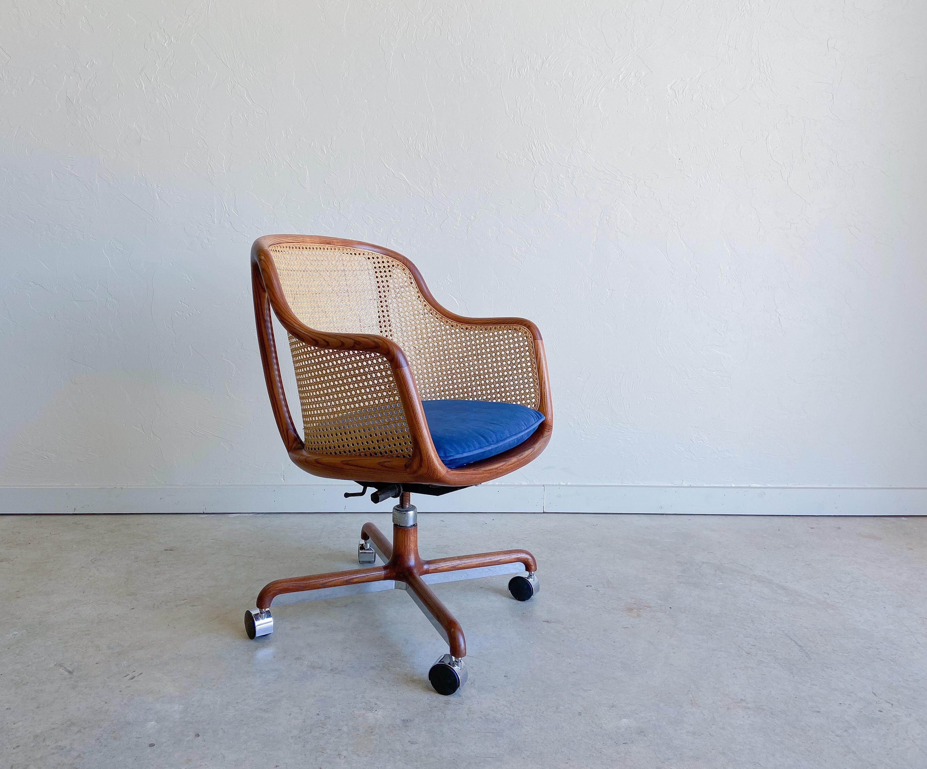 Ward Bennett Caned Desk Chair for Brickel Associates 1