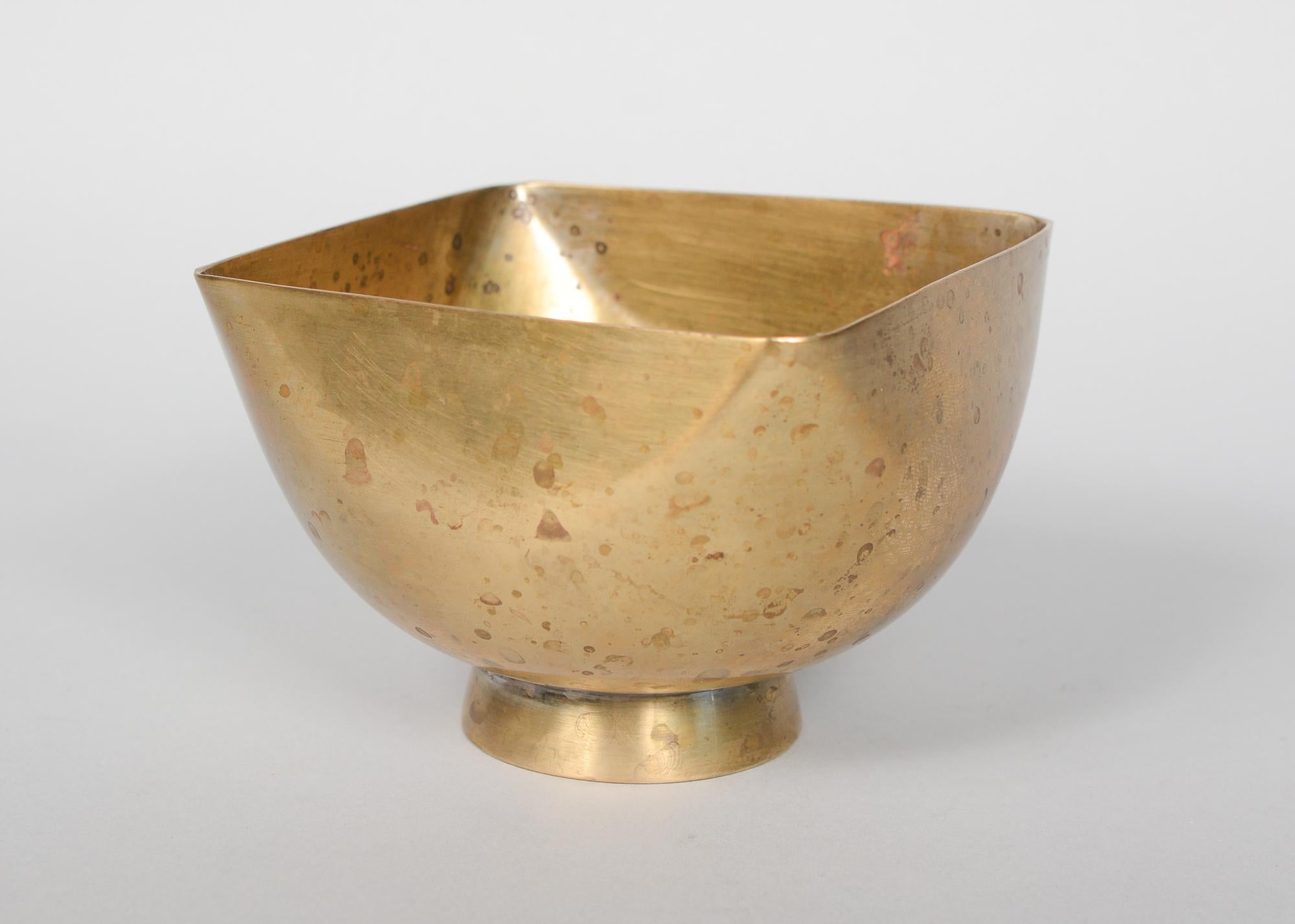 Mid-Century Modern Ward Bennett Designs Silver Plated Bowl For Sale