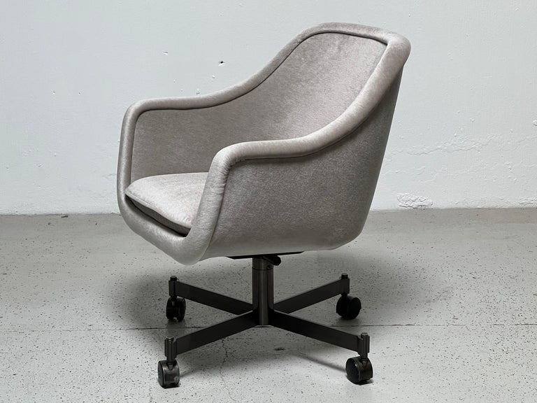 Ward Bennett Desk Chair in Mohair For Sale 1
