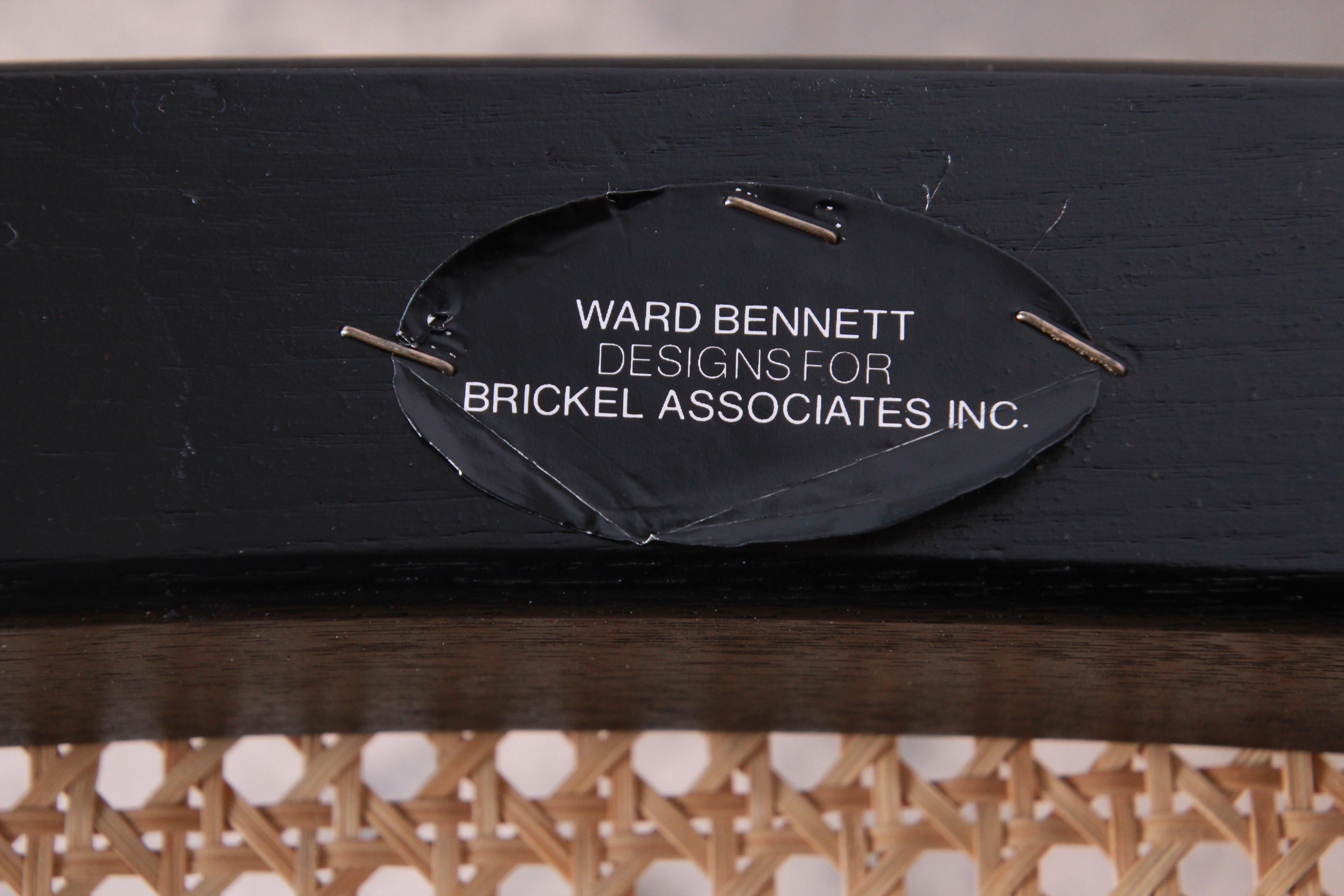 Ward Bennett for Brickel Associates Ebonized Ash and Cane Armchair, Refinished 3