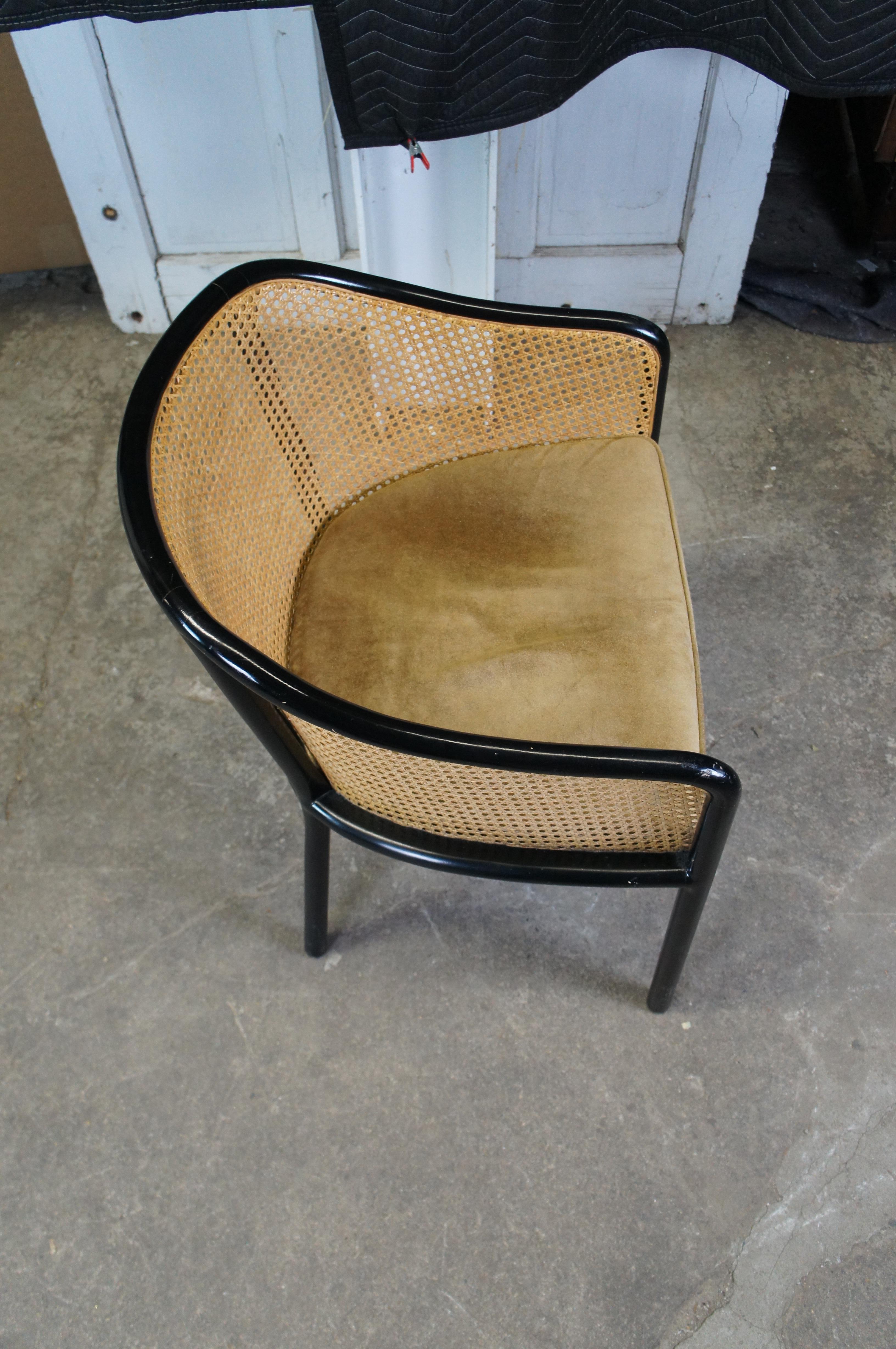 Ward Bennett For Brickel Associates Ebonized Ash & Cane 