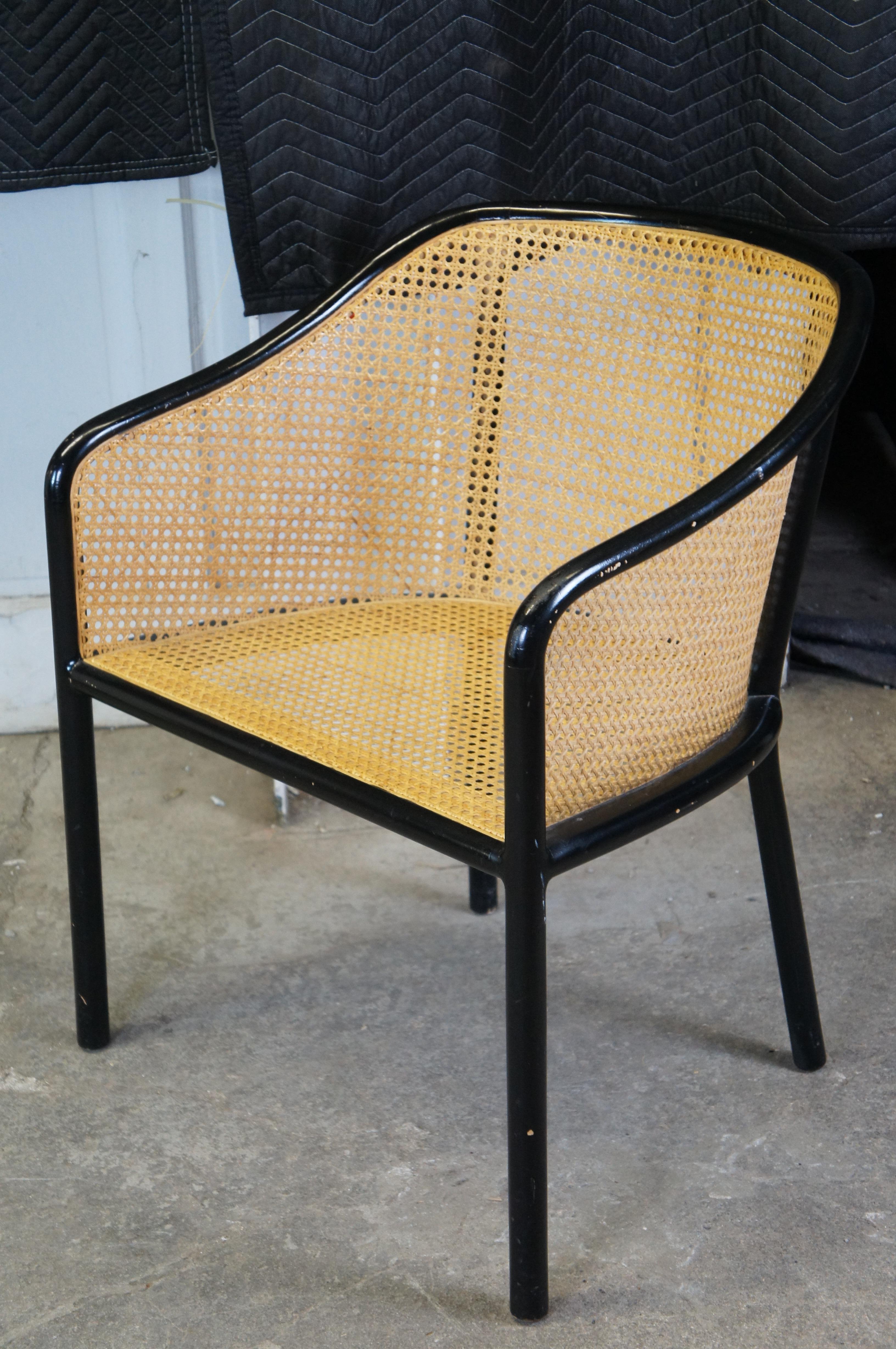 Ward Bennett For Brickel Associates Ebonized Ash & Cane 