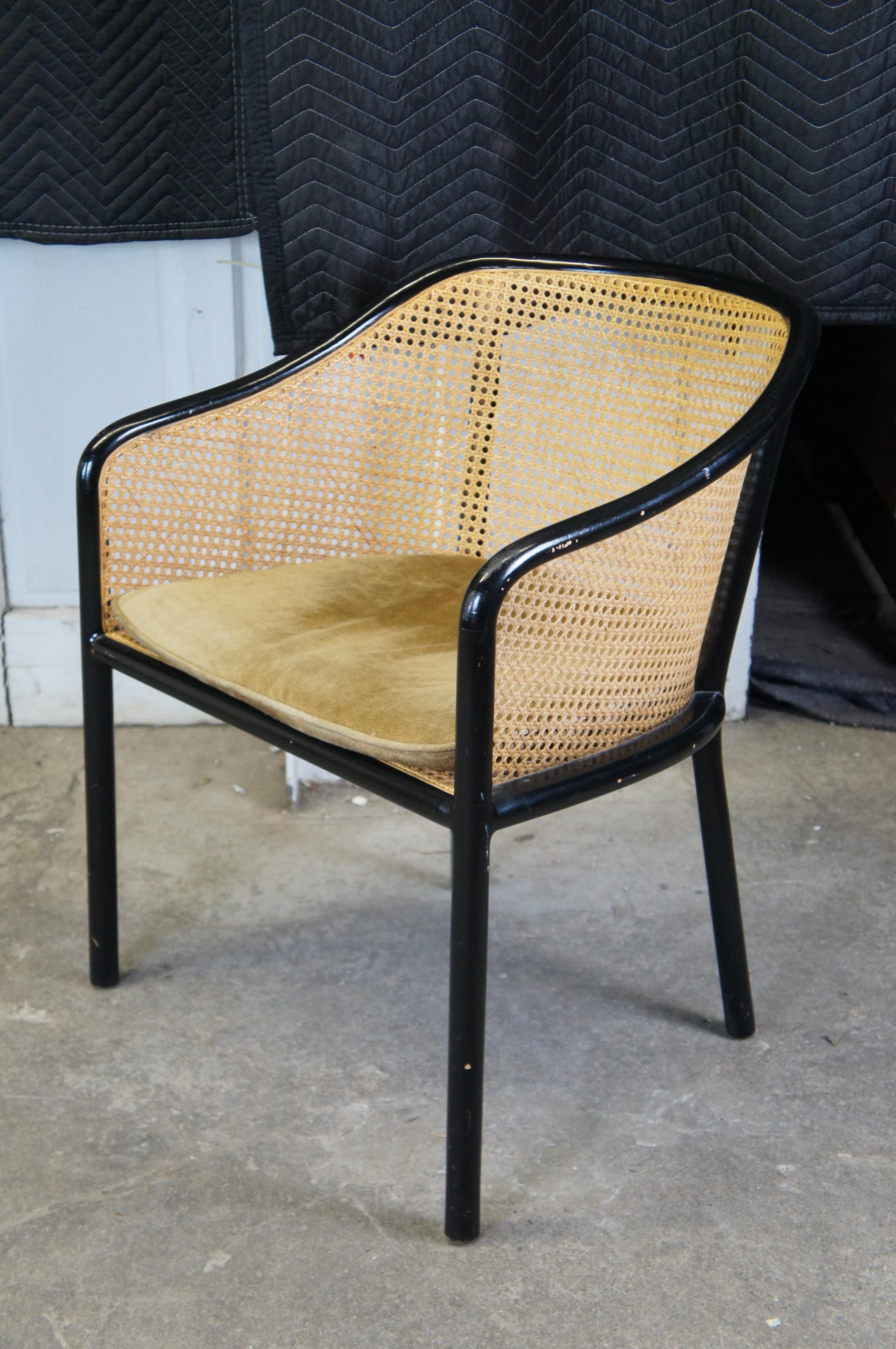 20th Century Ward Bennett For Brickel Associates Ebonized Ash & Cane 