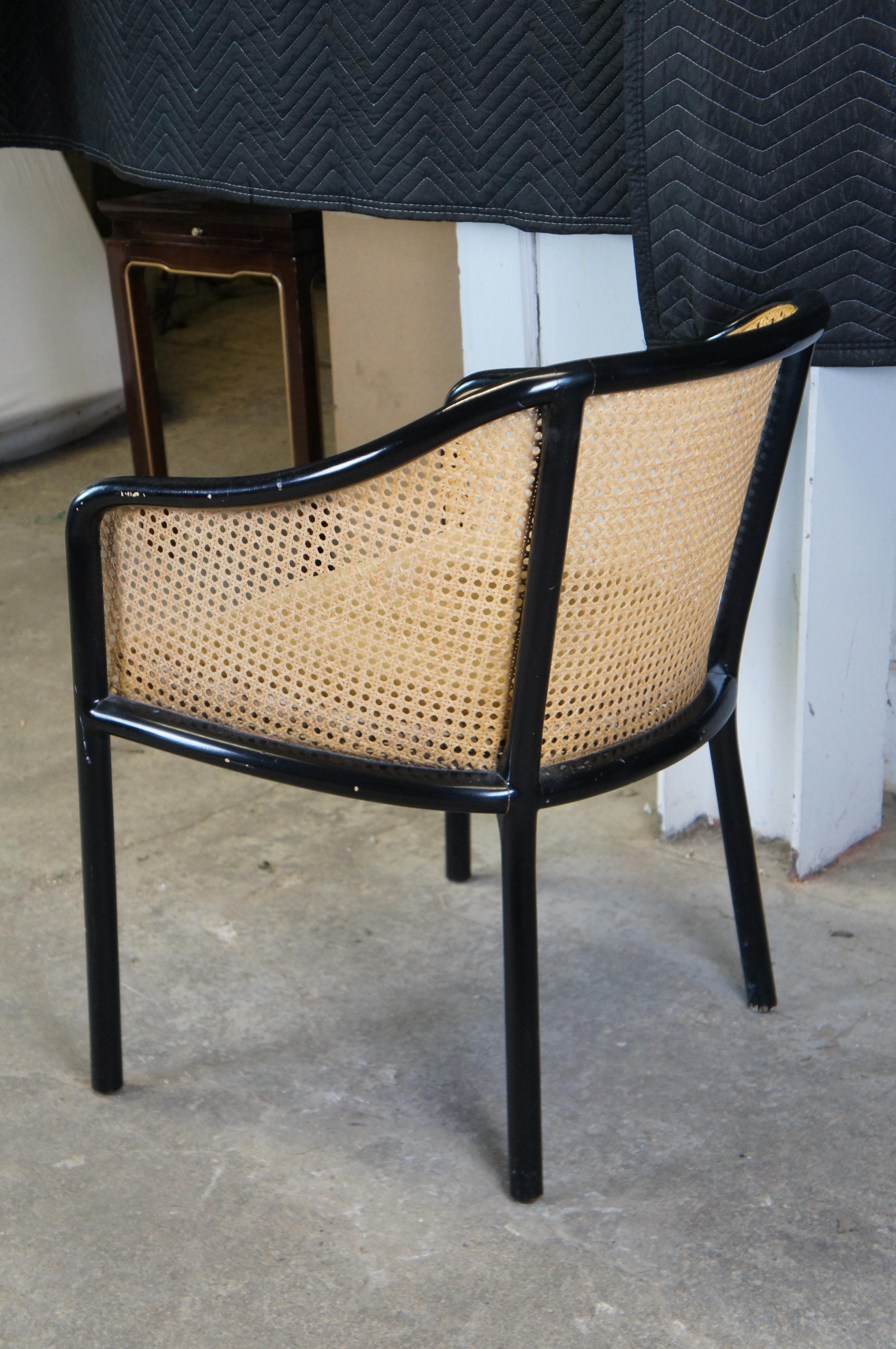 Ward Bennett For Brickel Associates Ebonized Ash & Cane 