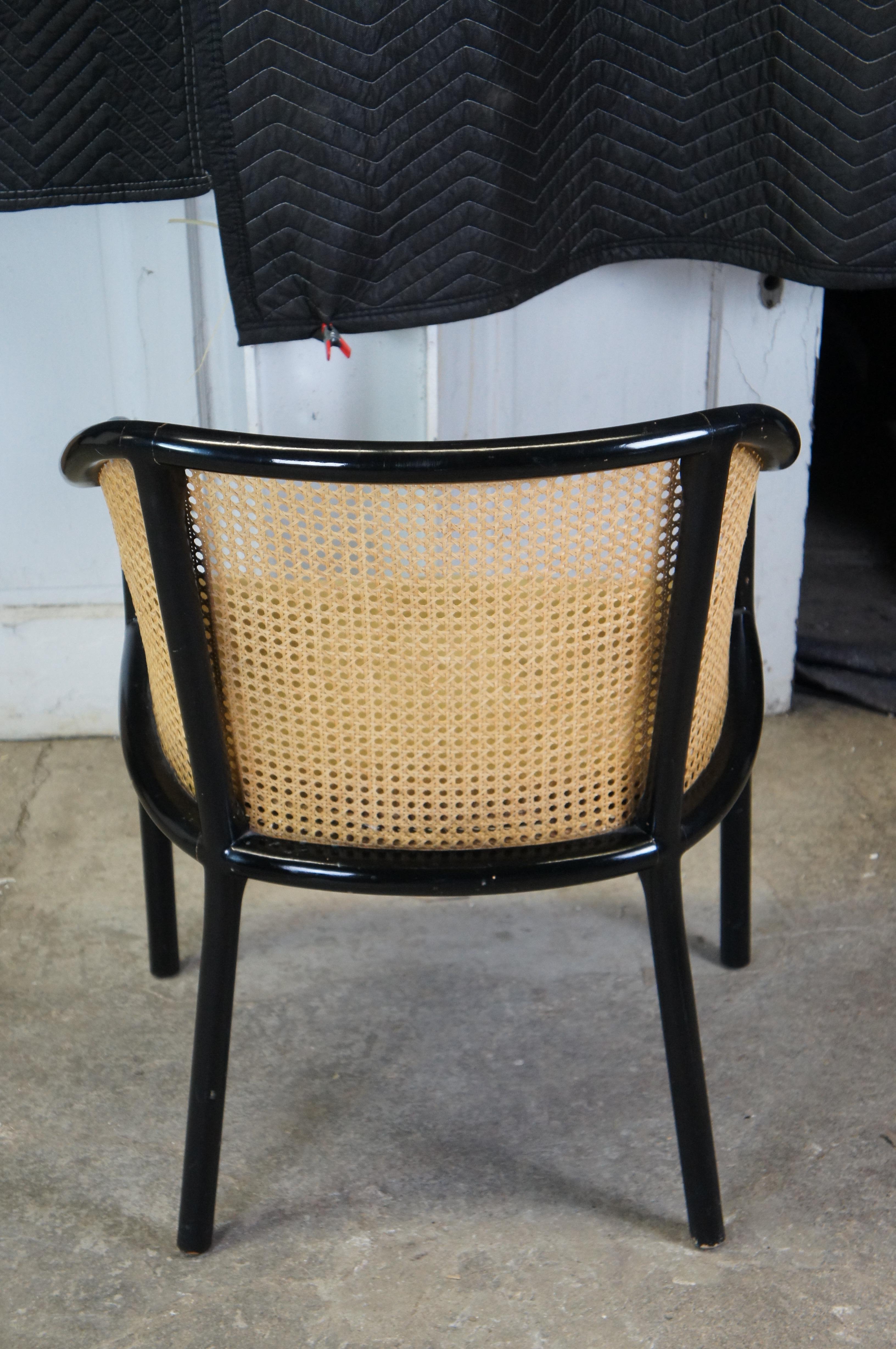 Ward Bennett For Brickel Associates Ebonized Ash & Cane 