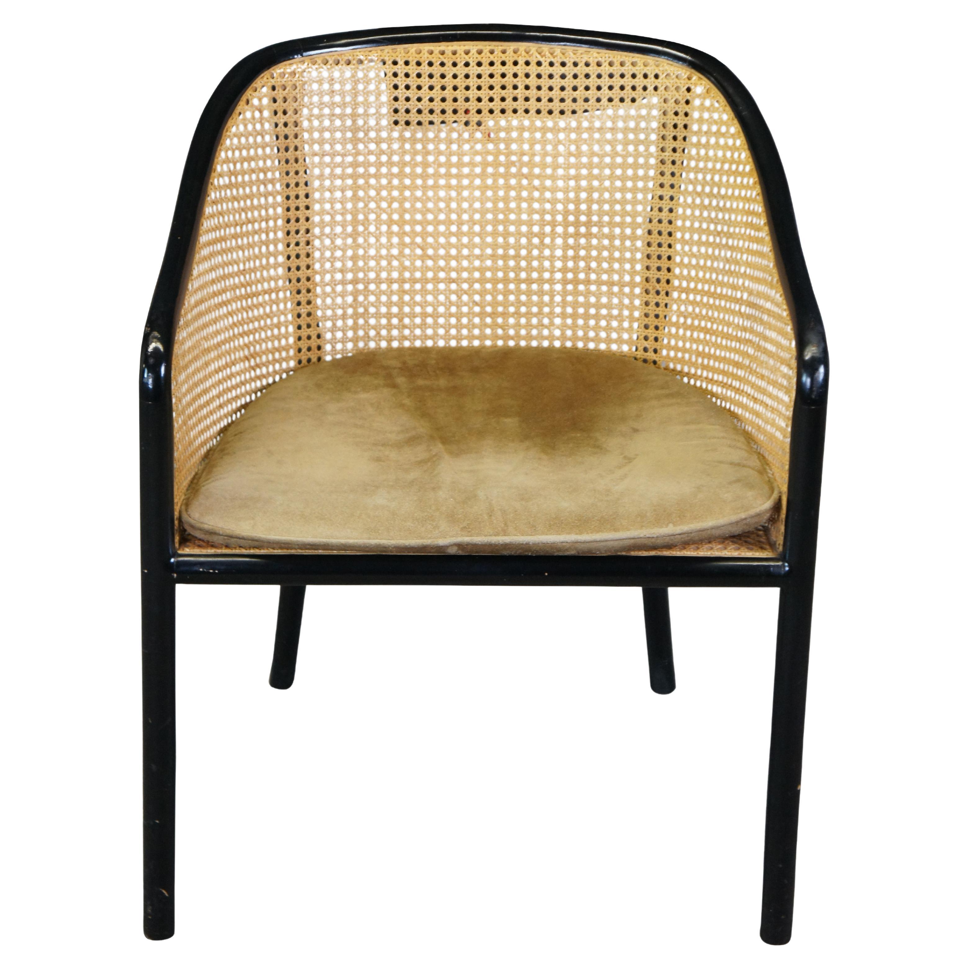Ward Bennett For Brickel Associates Ebonized Ash & Cane "Landmark" Lounge Chair