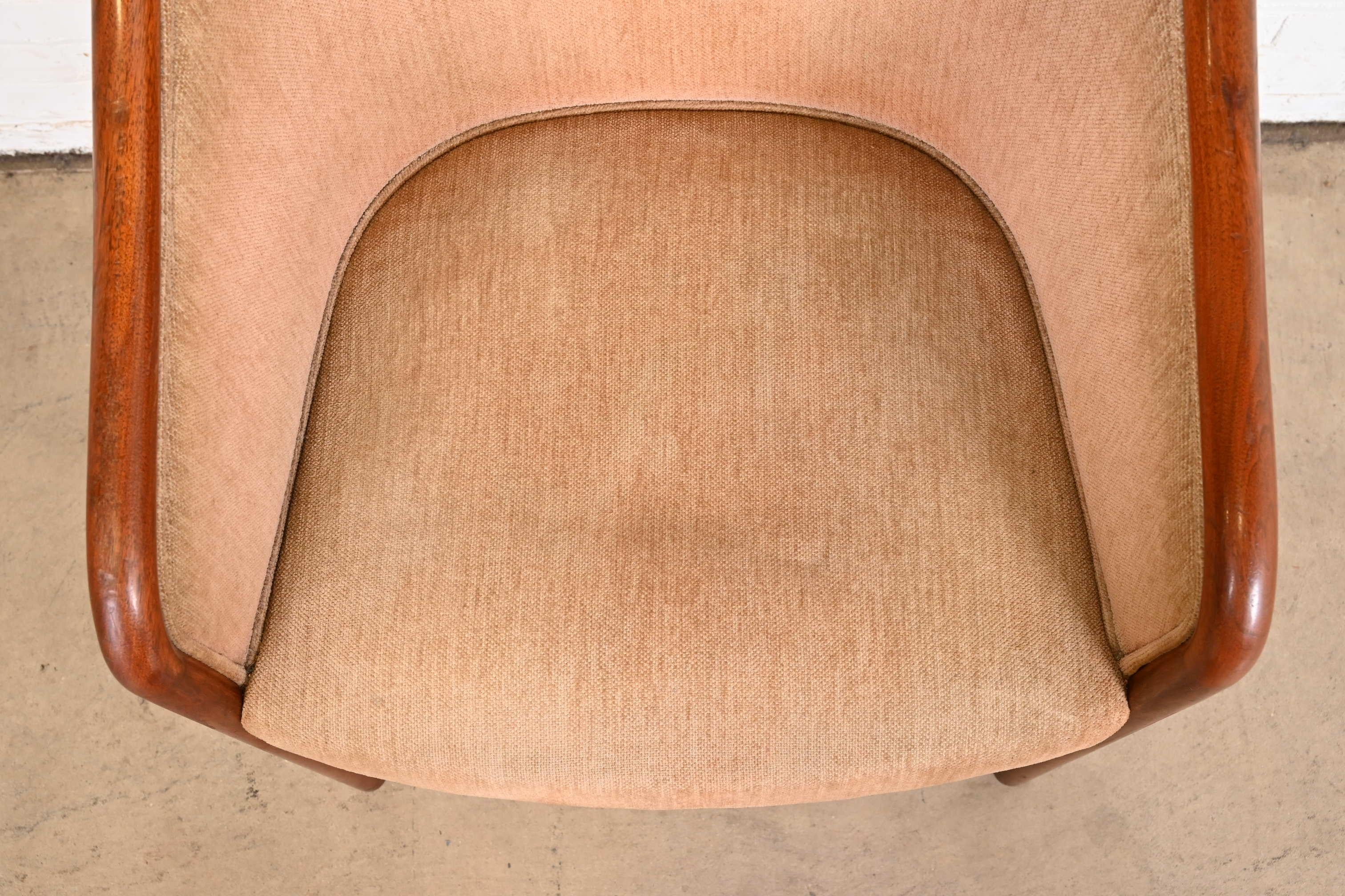 Ward Bennett for Brickel Associates Landmark Sculpted Ash Upholstered Tub Chairs For Sale 5