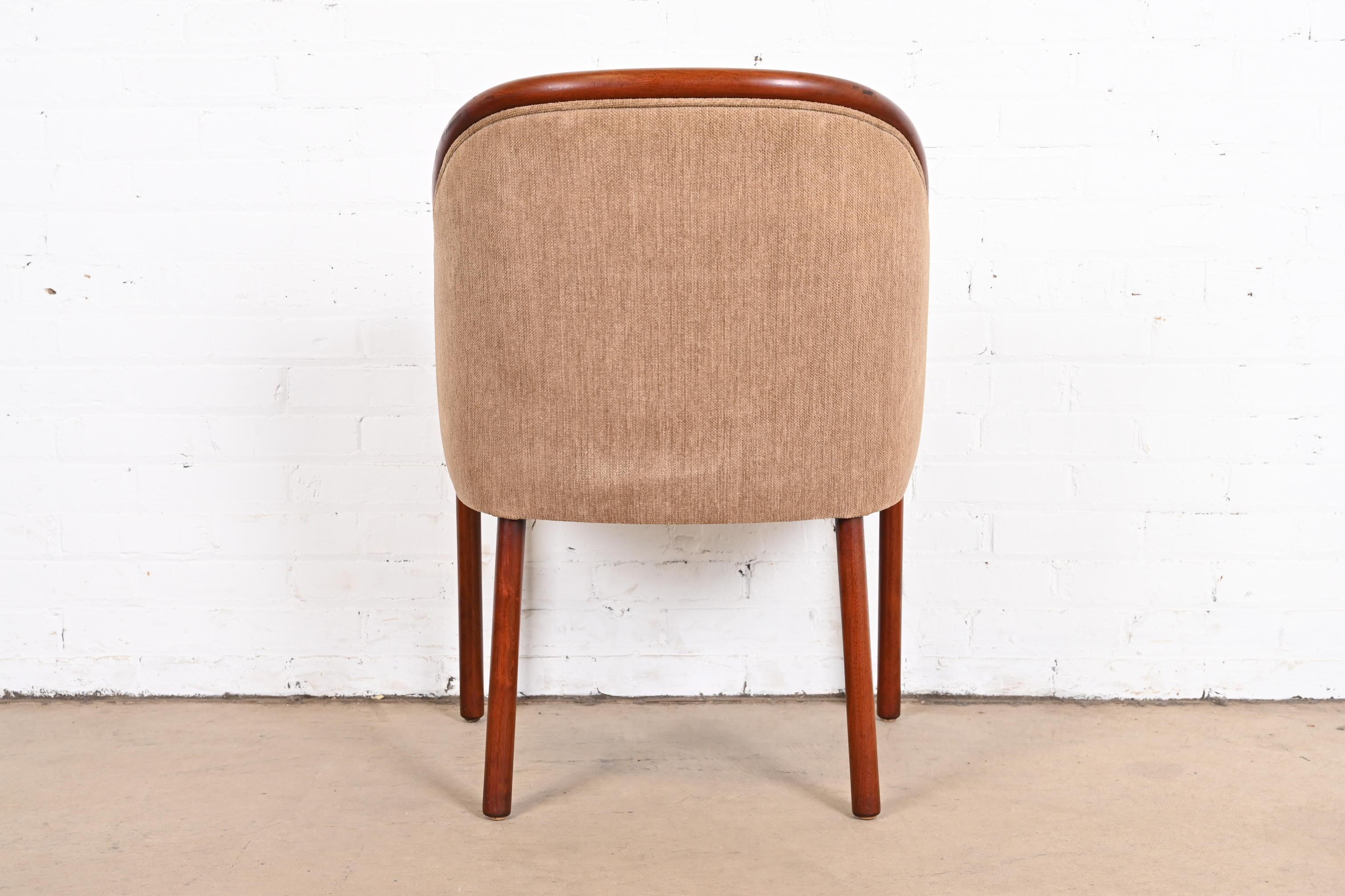 Ward Bennett for Brickel Associates Landmark Sculpted Ash Upholstered Tub Chairs For Sale 5