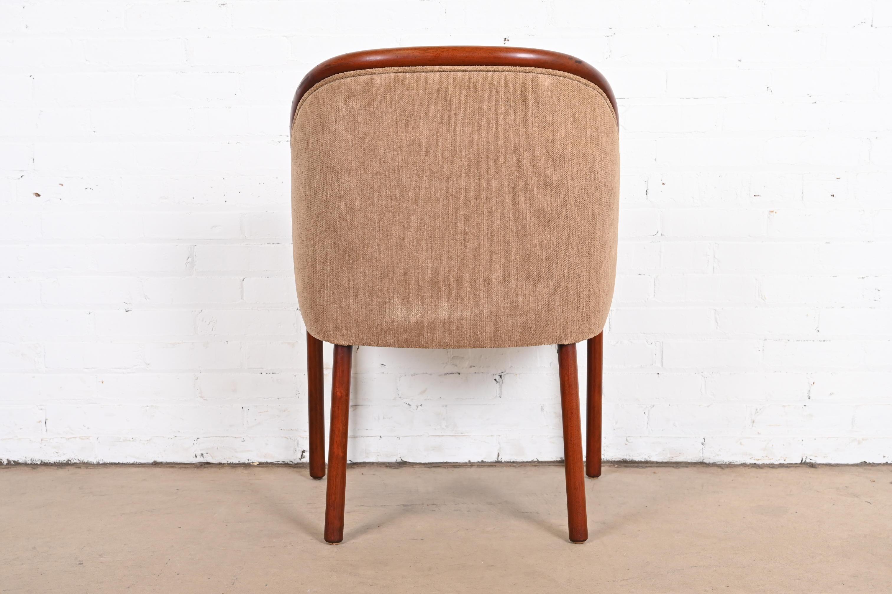 Ward Bennett for Brickel Associates Landmark Sculpted Ash Upholstered Tub Chairs For Sale 8