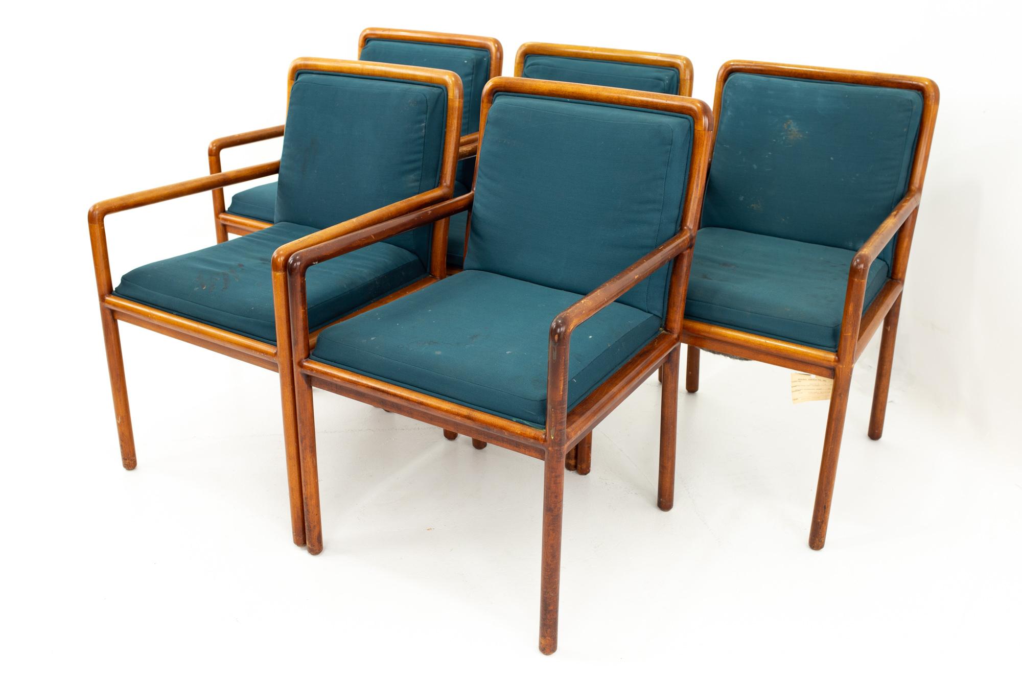 Mid-Century Modern Ward Bennett for Brickel Associates Mid Century Armchairs, Set of 5