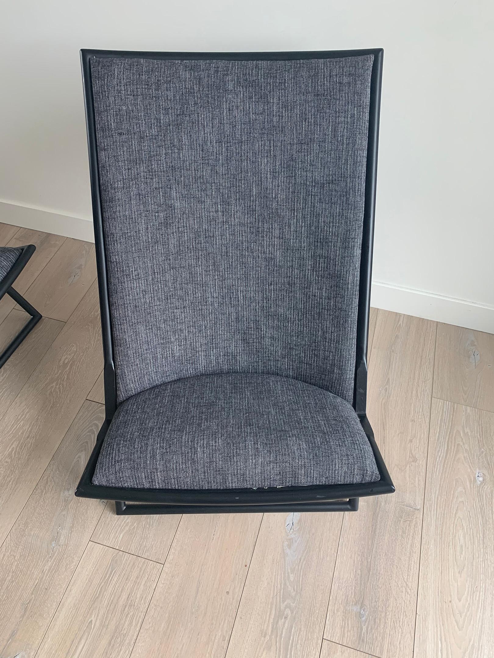 Mid-Century Modern Ward Bennett for Brickel Associates Scissor Chairs, Price for Pair