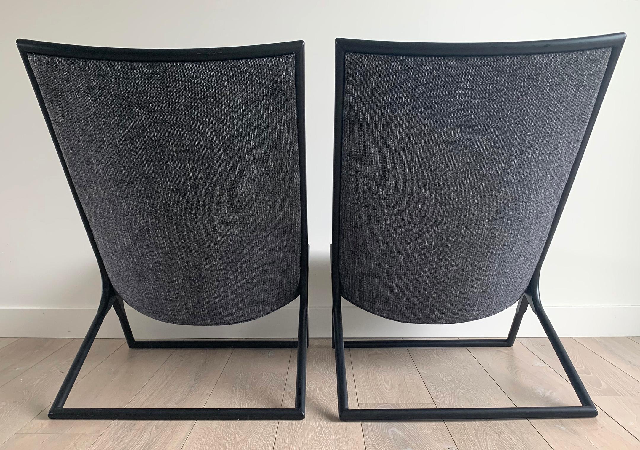 Mid-20th Century Ward Bennett for Brickel Associates Scissor Chairs, Price for Pair