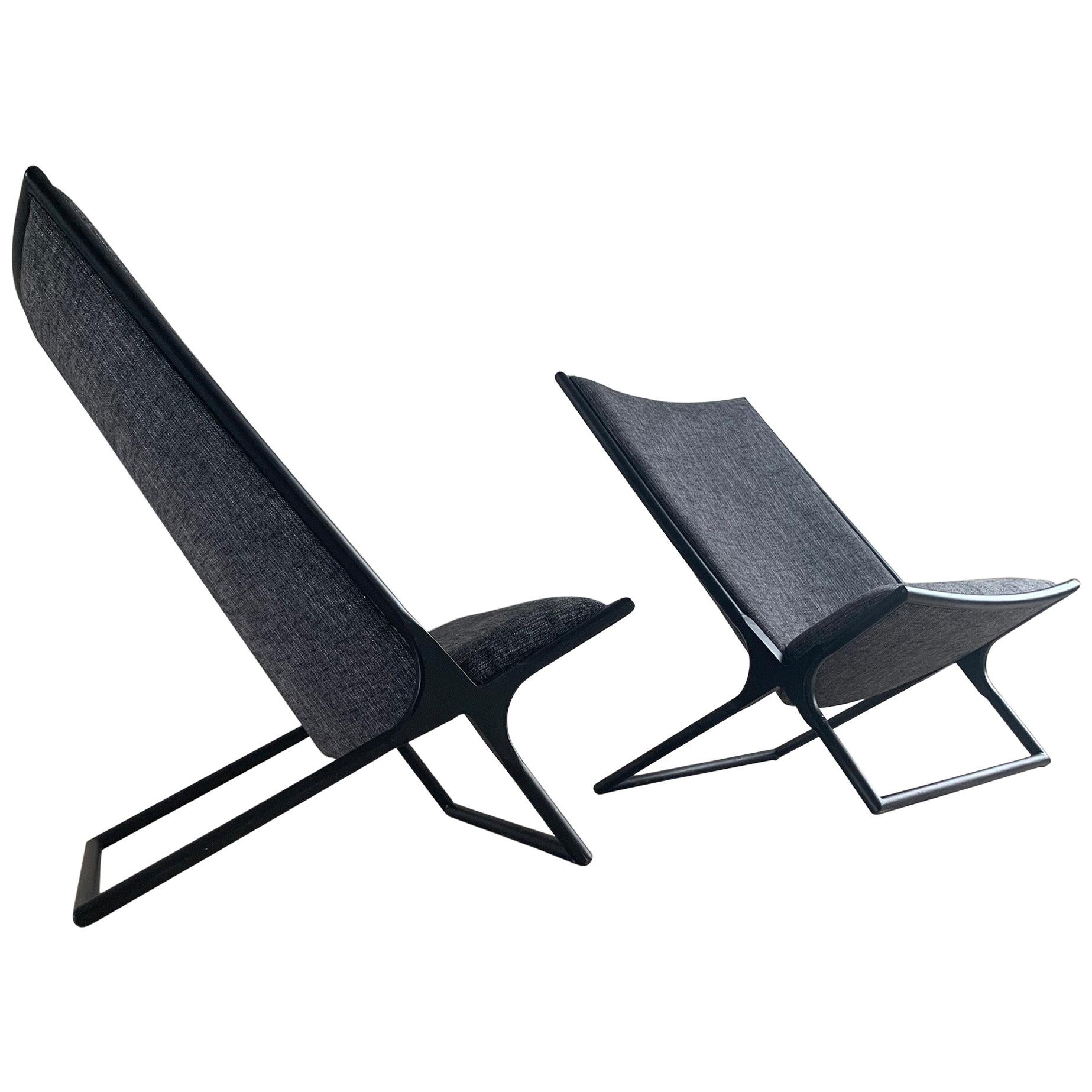 Ward Bennett for Brickel Associates Scissor Chairs, Price for Pair