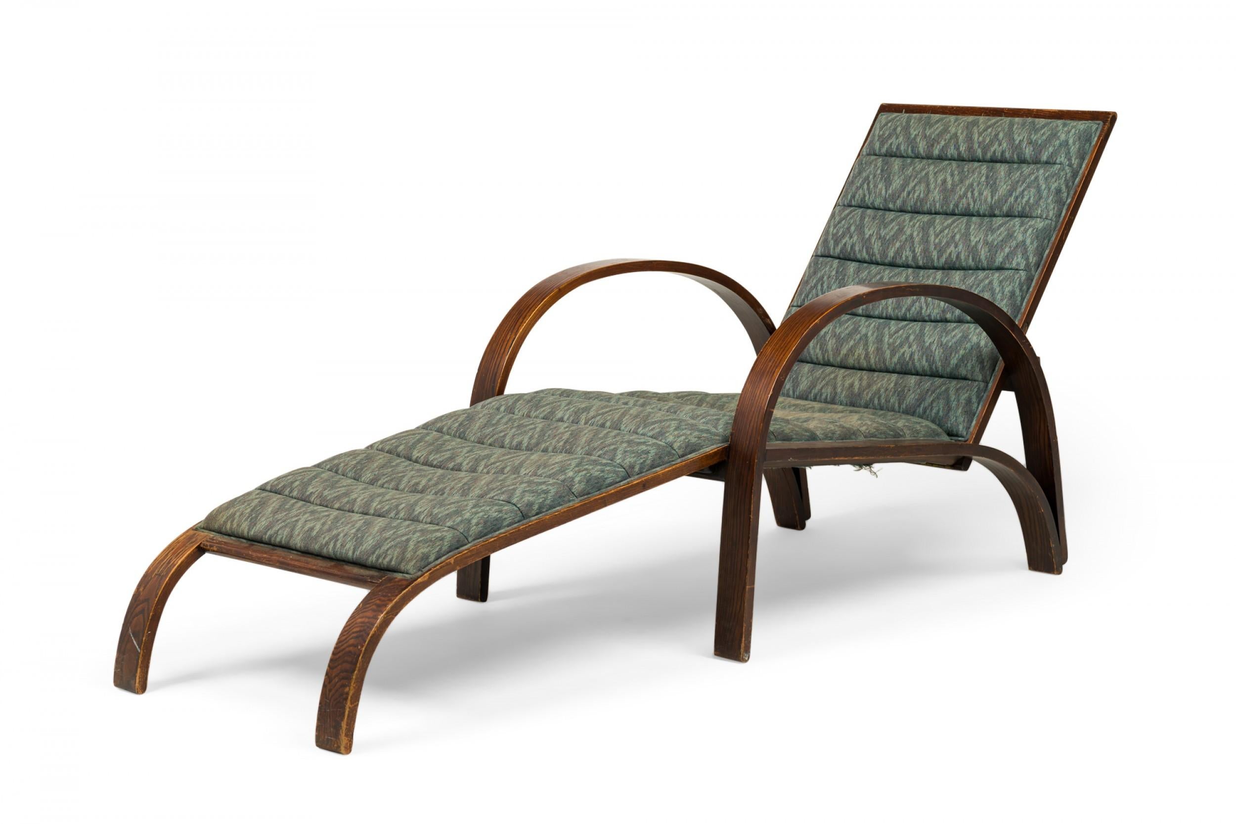 Ward Bennett für Brickel Associates Steam Bent Ash Upholstered Chaise Lounge im Angebot 2