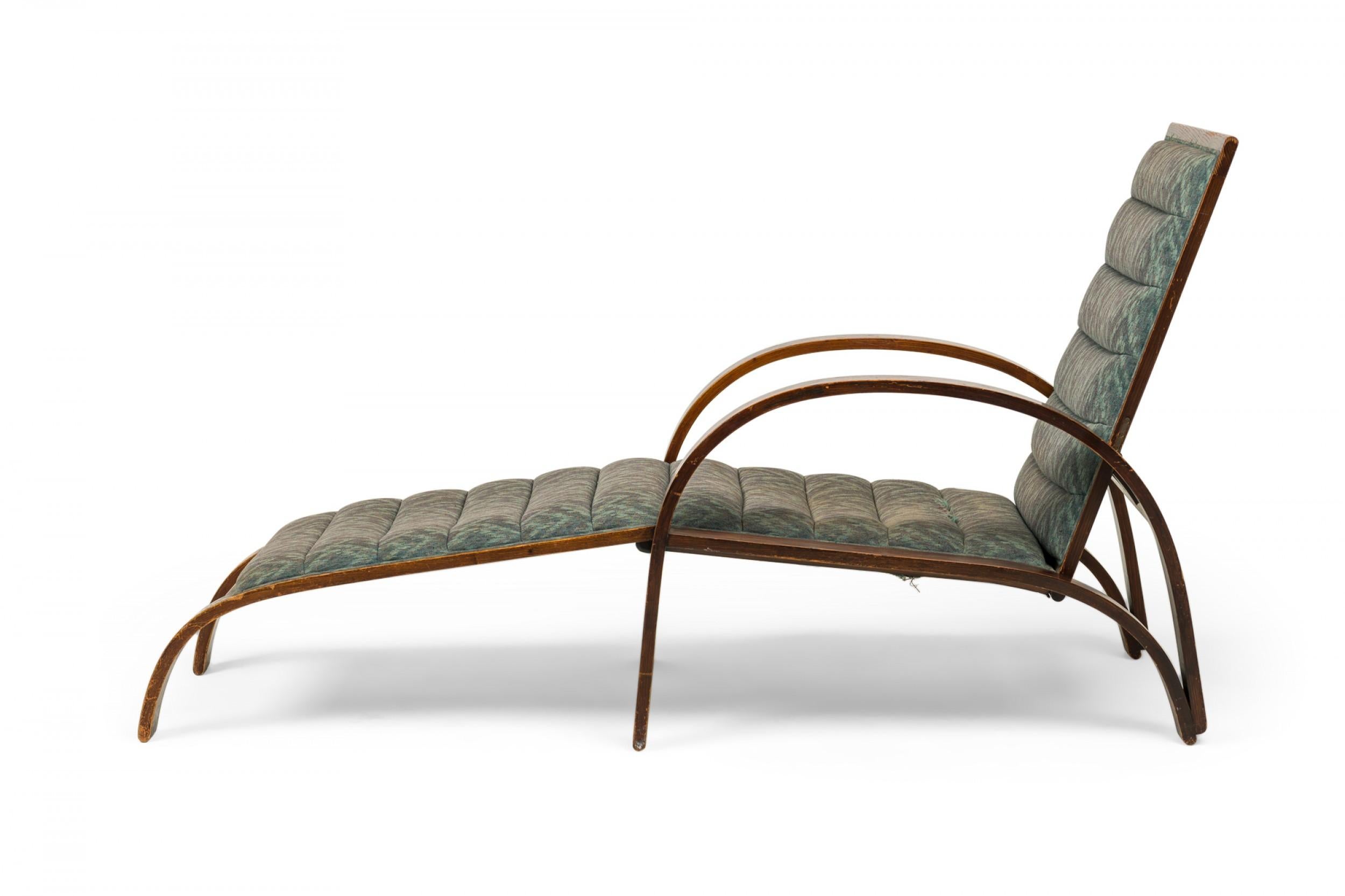 Ward Bennett für Brickel Associates Steam Bent Ash Upholstered Chaise Lounge im Angebot 3